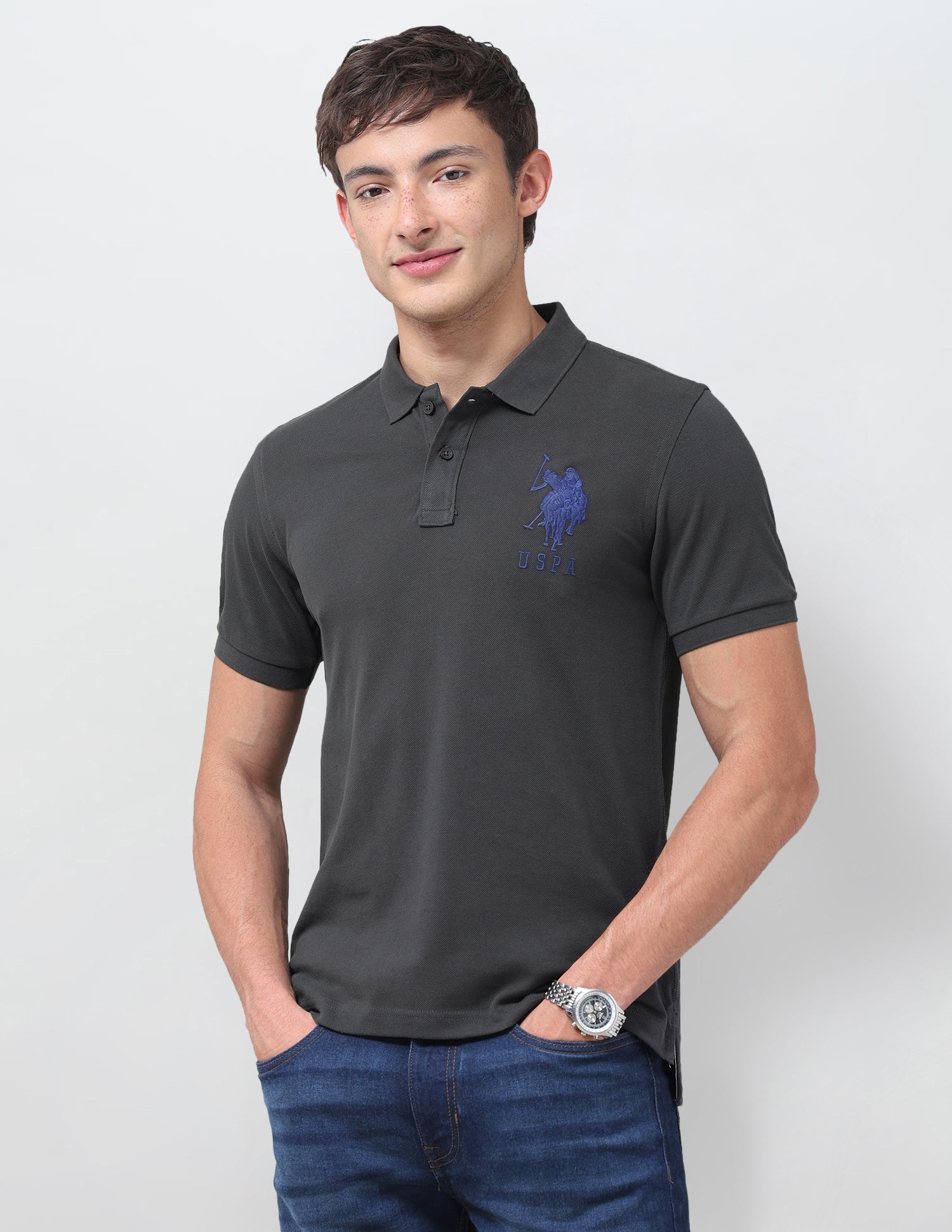 Solid Slim Fit Polo Shirt