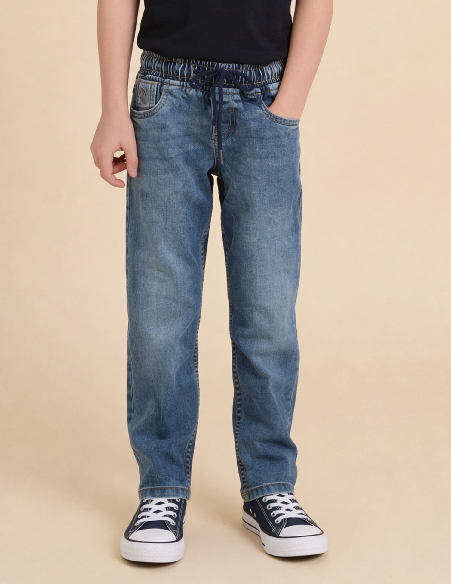 Relaxed Fit Blue Jeans