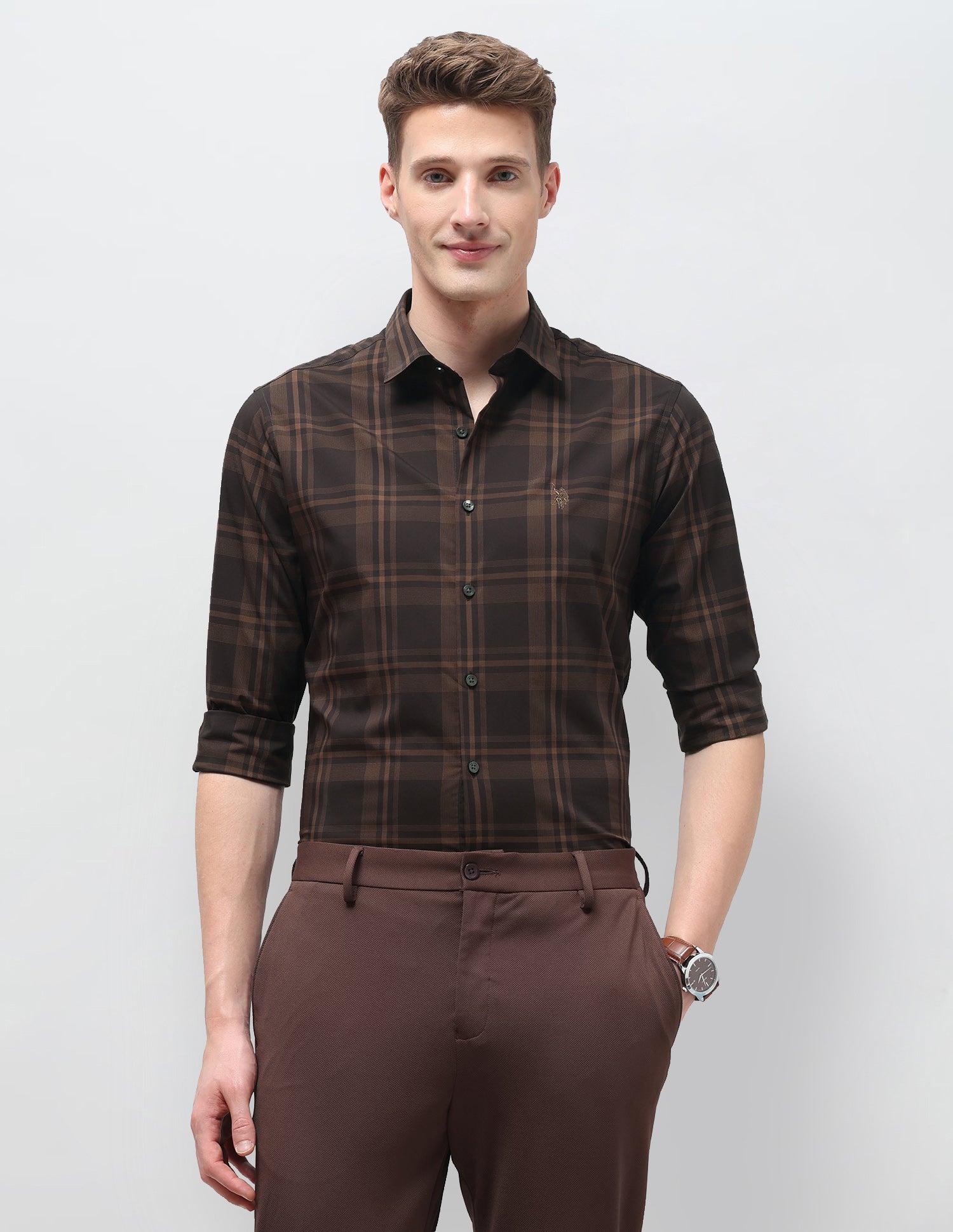 Plaid Checked Regular Fit Shirt