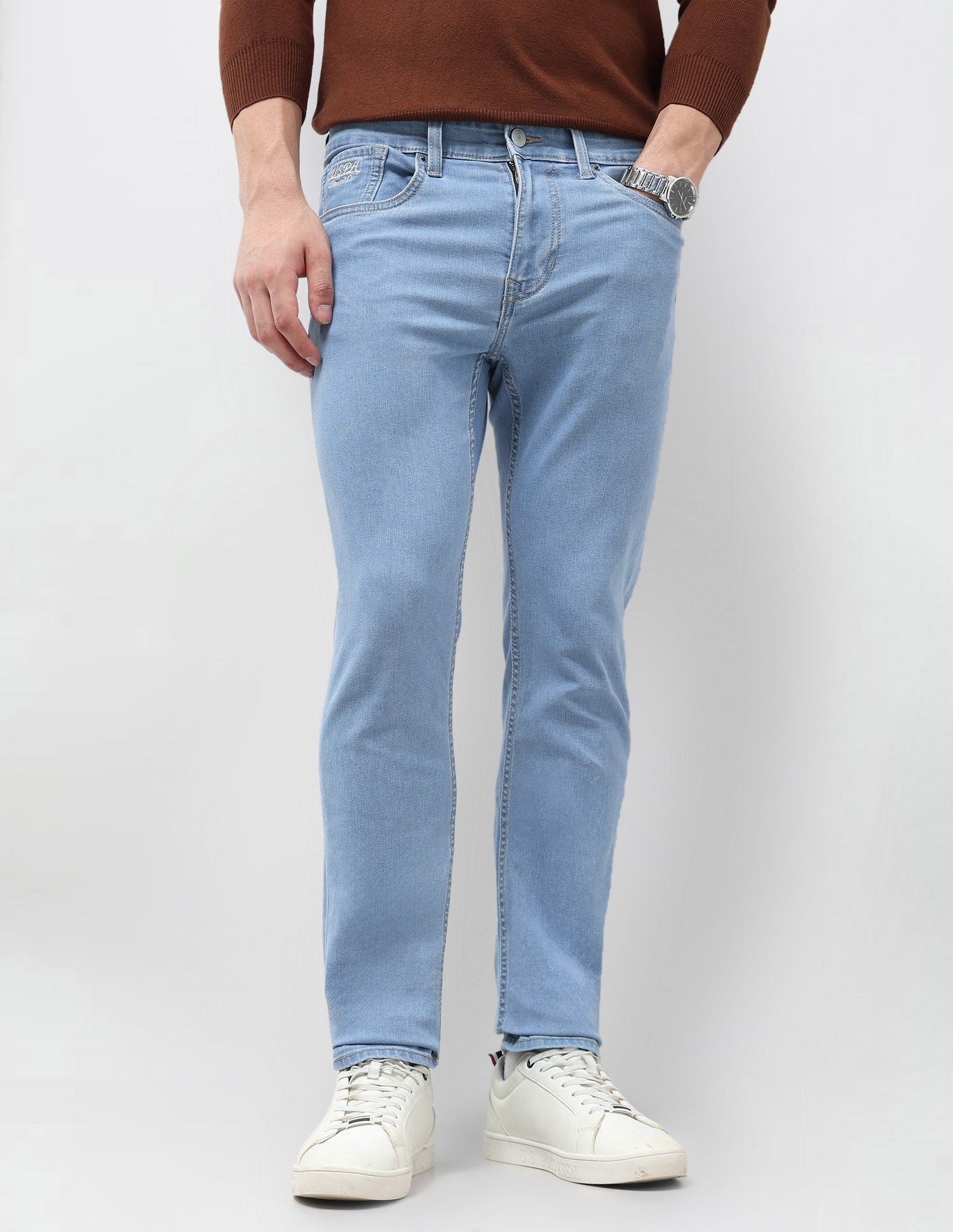 Brandon Slim Tapered Fit Blue Jeans