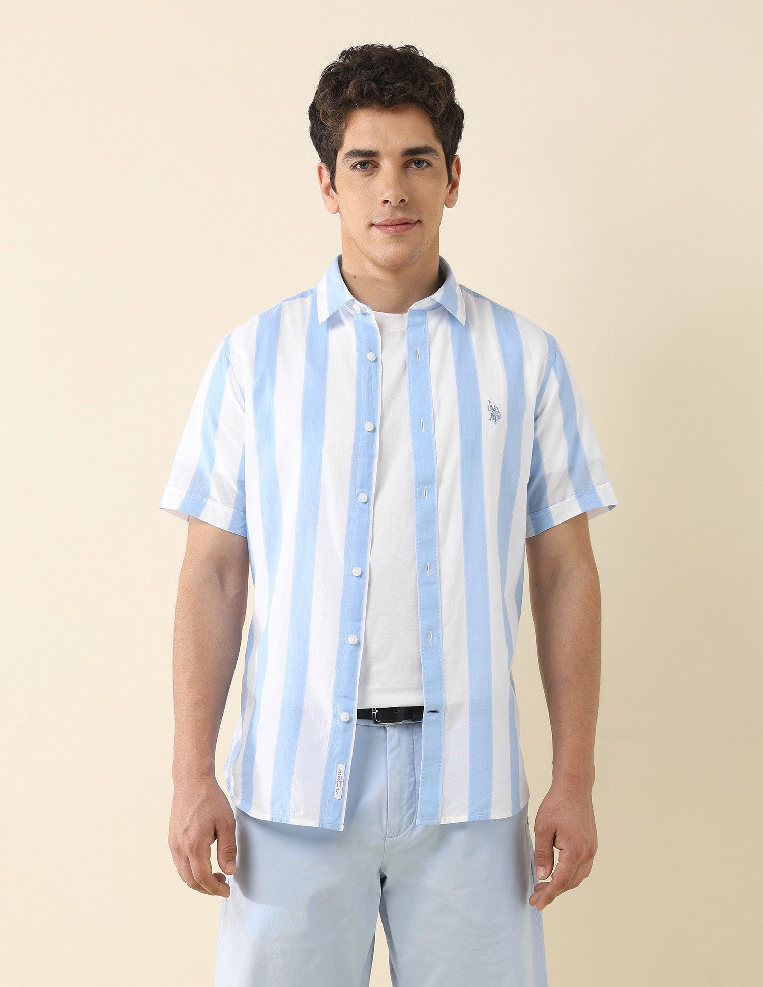 Vertical Striped Poplin Shirt