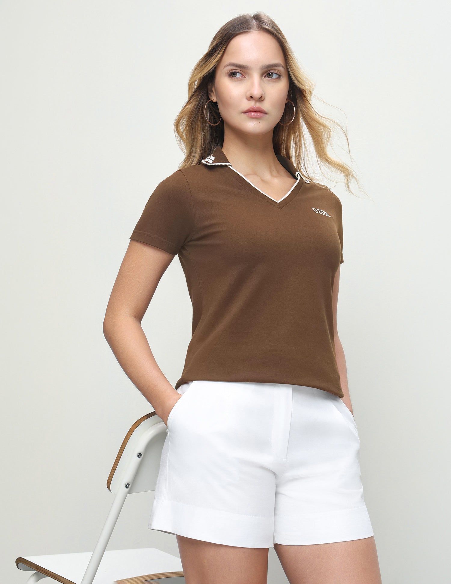 Solid Regular Fit Polo Shirt Dark Brown - U.S. Polo Assn. India | Large
