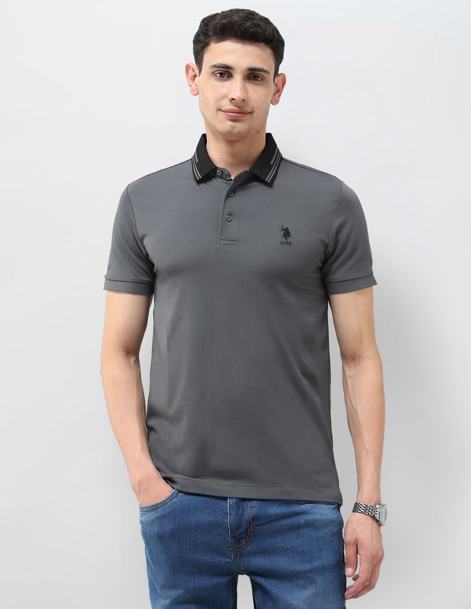 Solid Regular Fit Polo Shirt