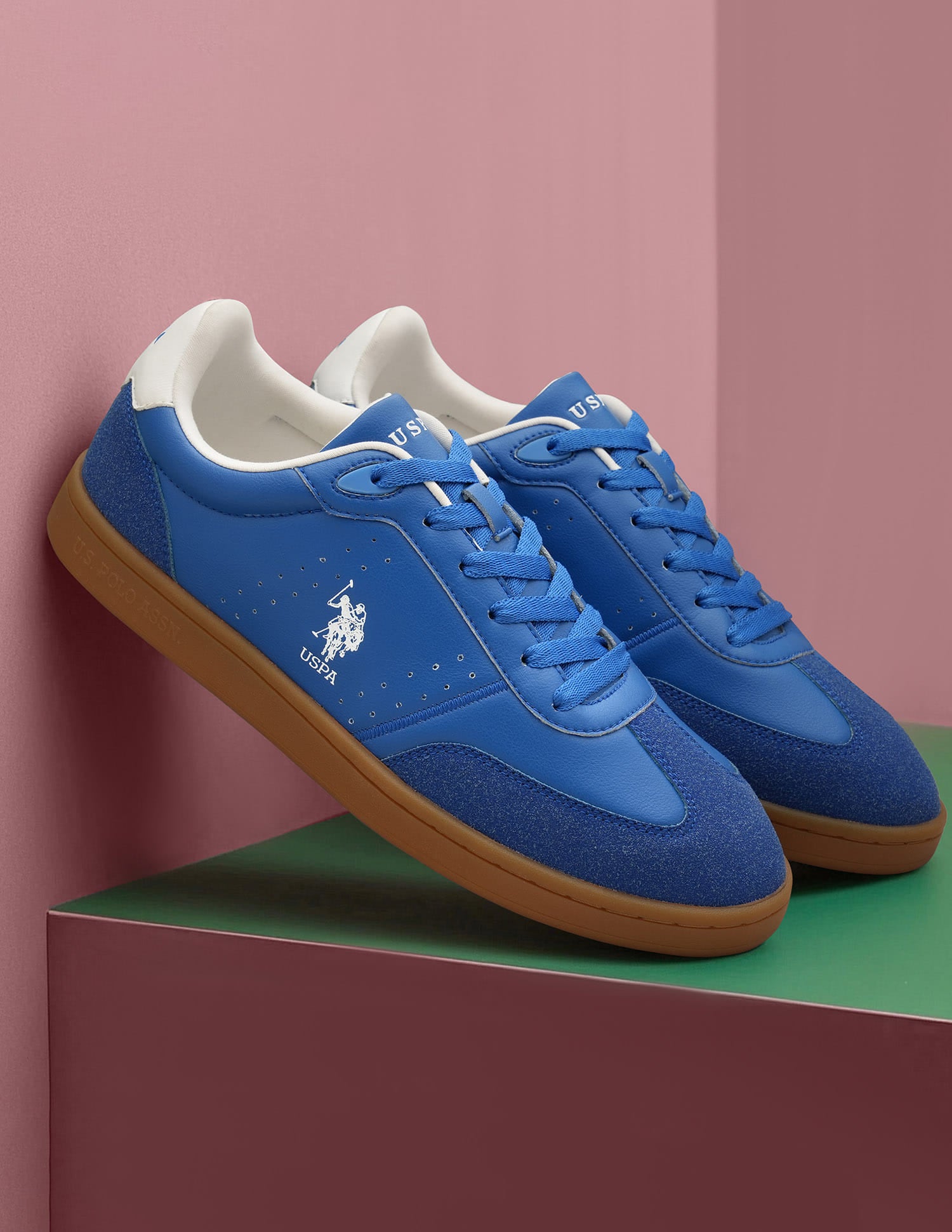 Men Cenik Colourblocked Sneakers Blue - U.S. Polo Assn. India | Large