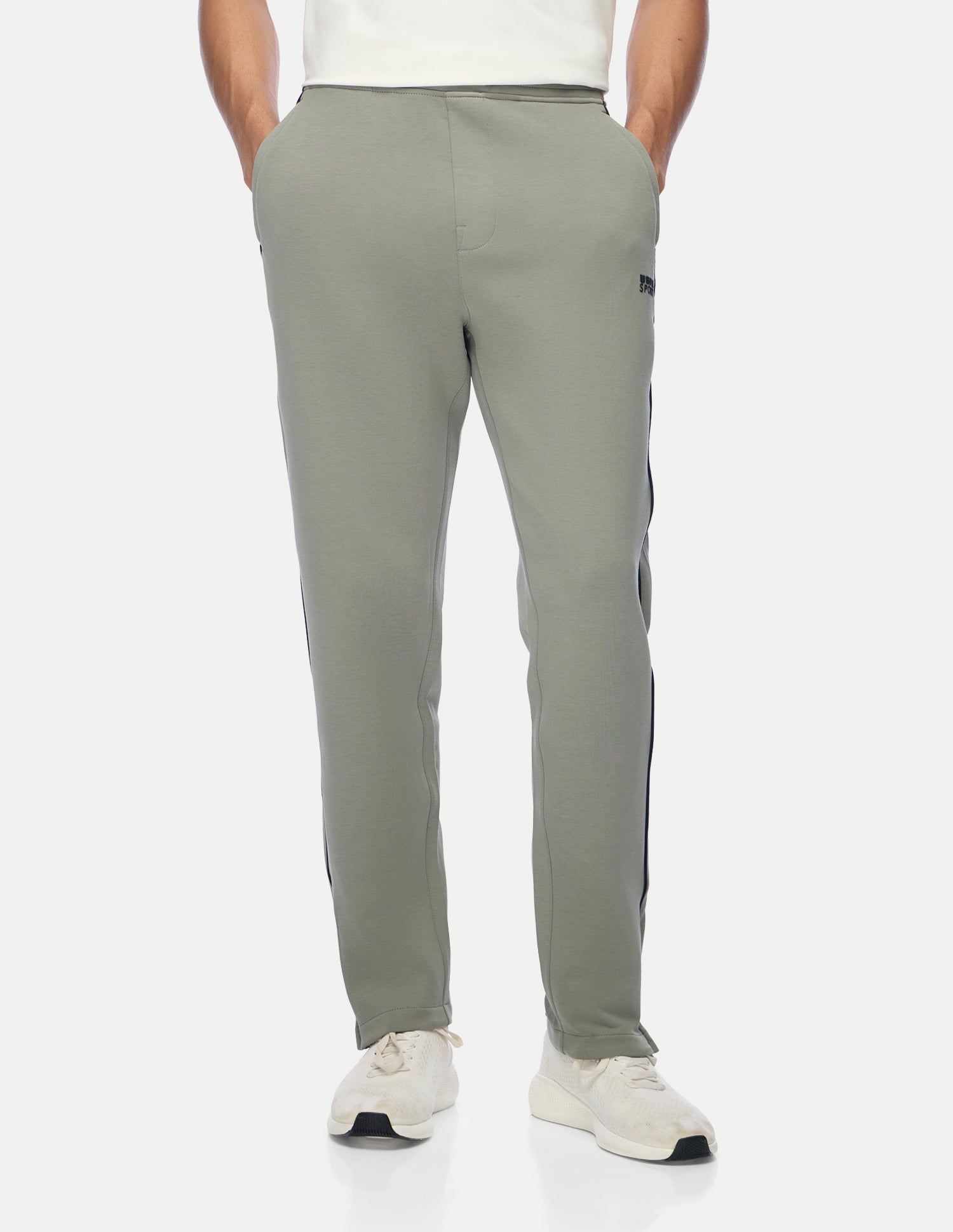 Mid Rise Regular Fit Active Track Pants Light Olive - U.S. Polo Assn. India | Large