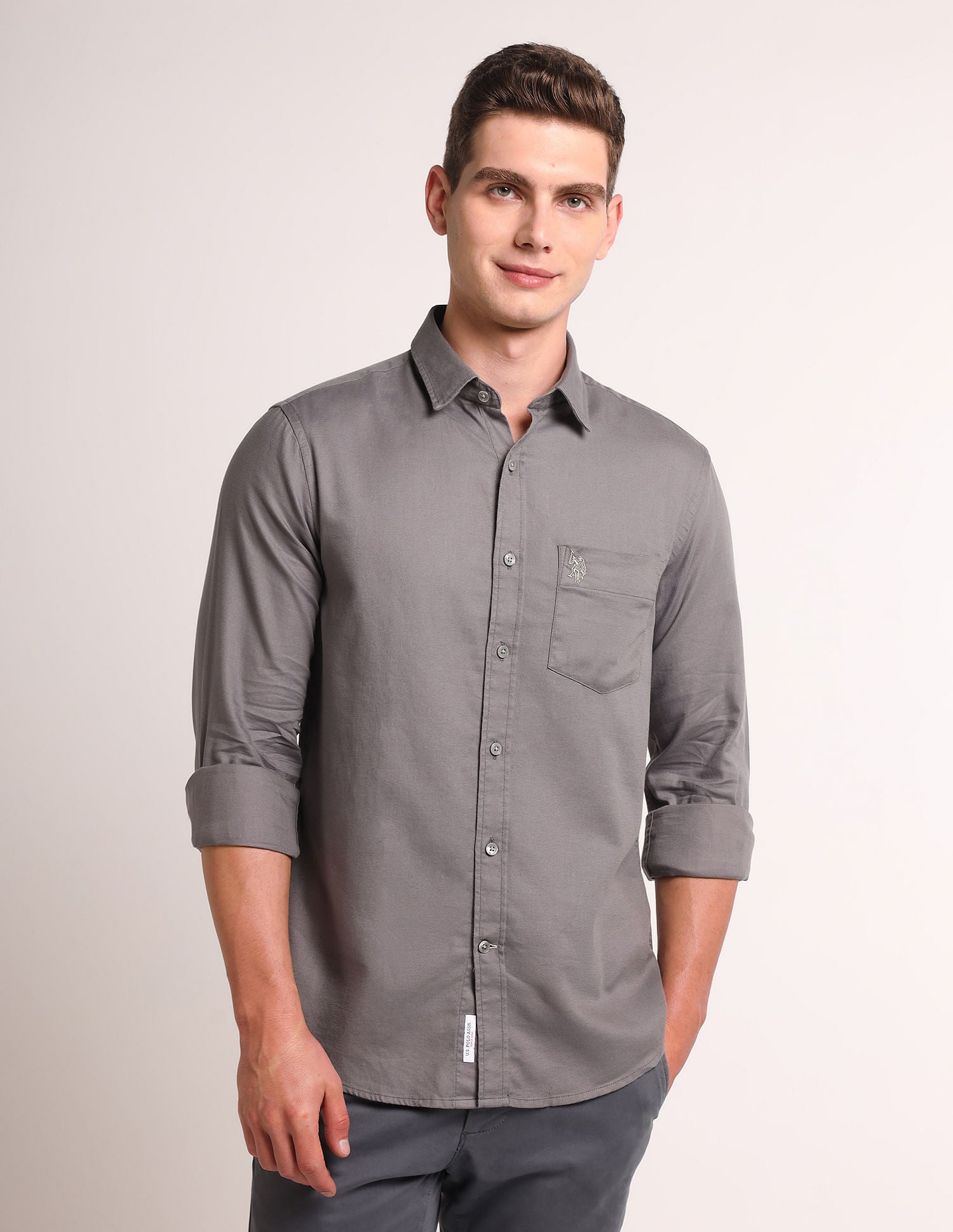 Tailored Regular Fit Solid Shirt