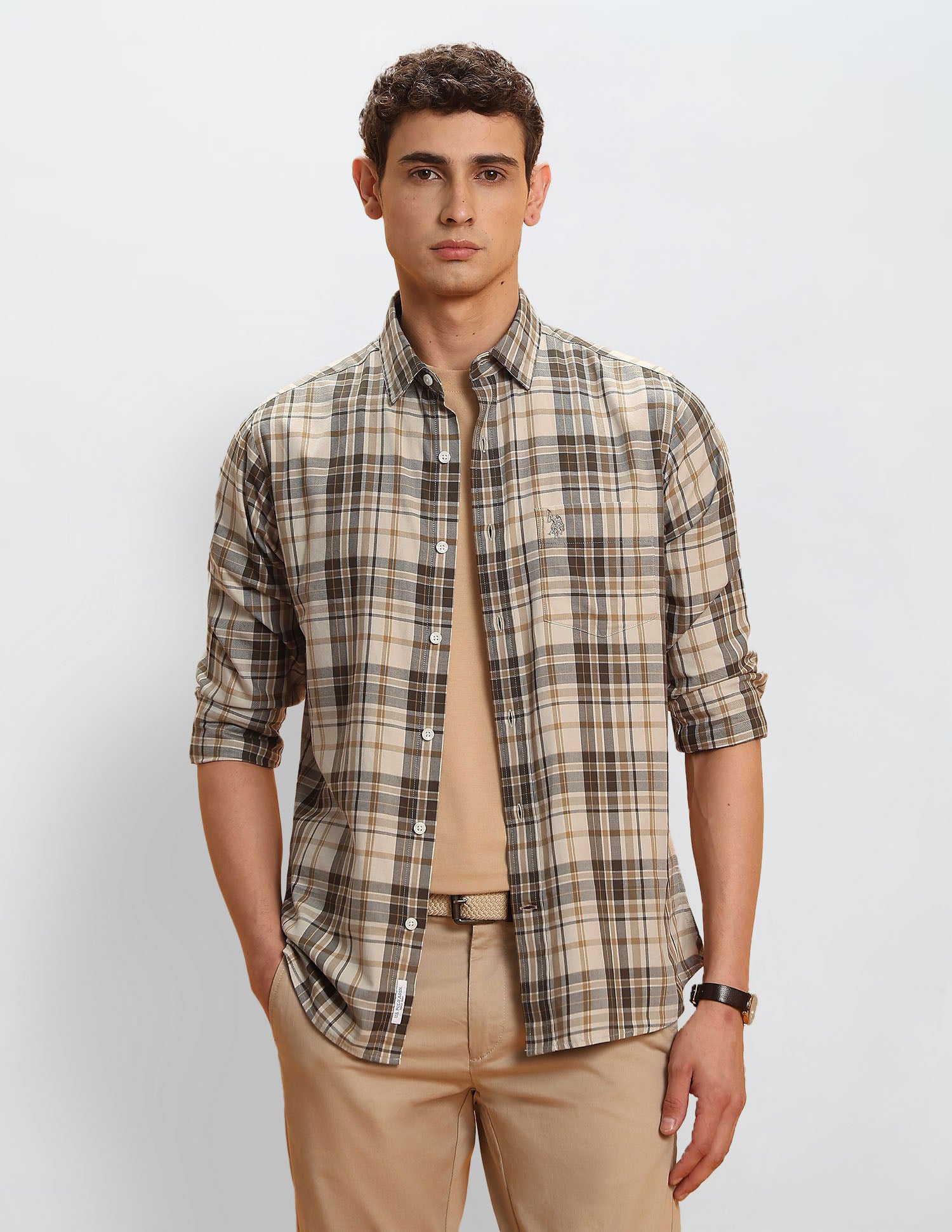 Tailored Fit Tartan Checked Shirt
