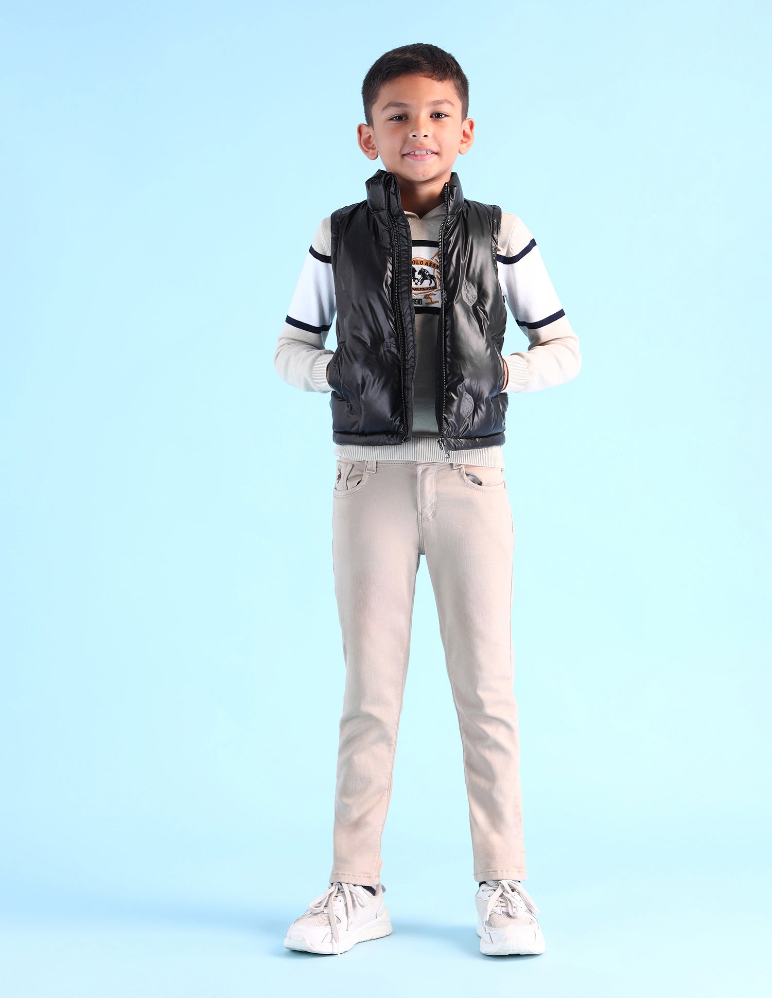 Boys Solid Regular Fit Jacket
