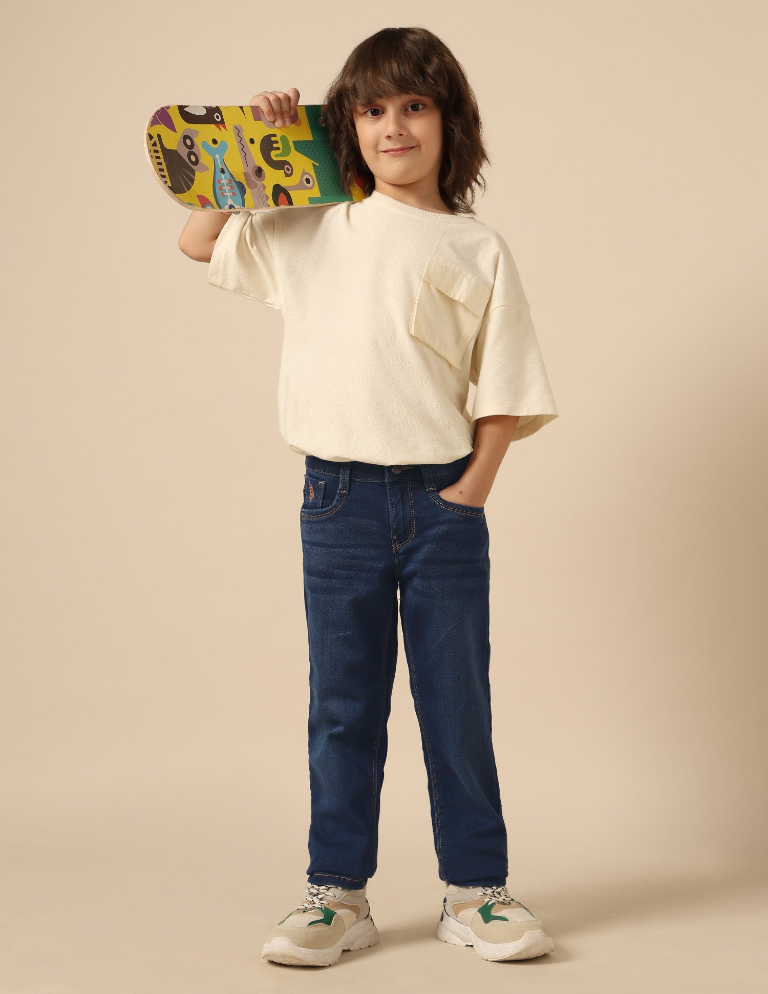 Boys Slim Fit Mid Rise Jeans