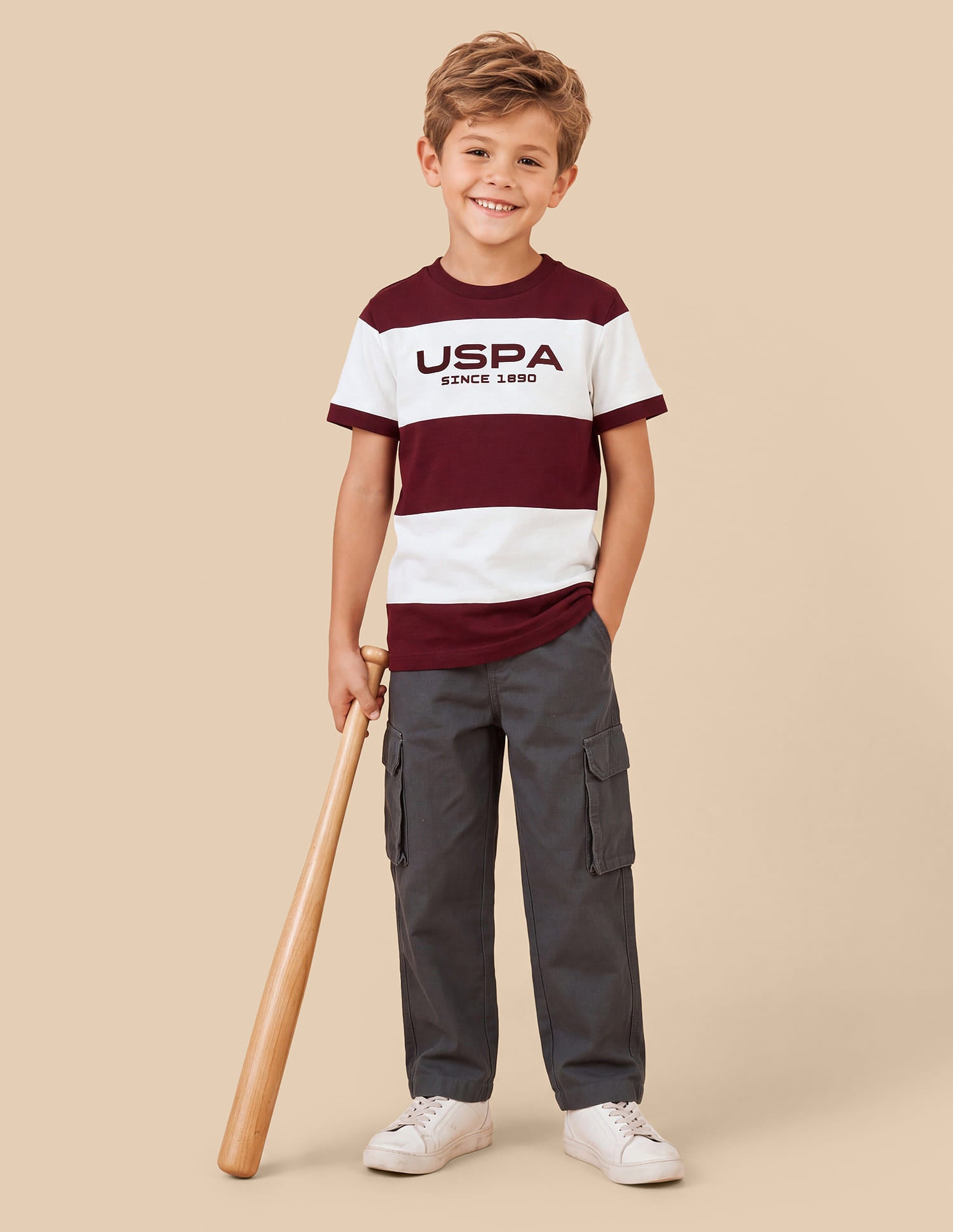Horizontal Striped Regular Fit T-Shirt Red - U.S. Polo Assn. India | Large