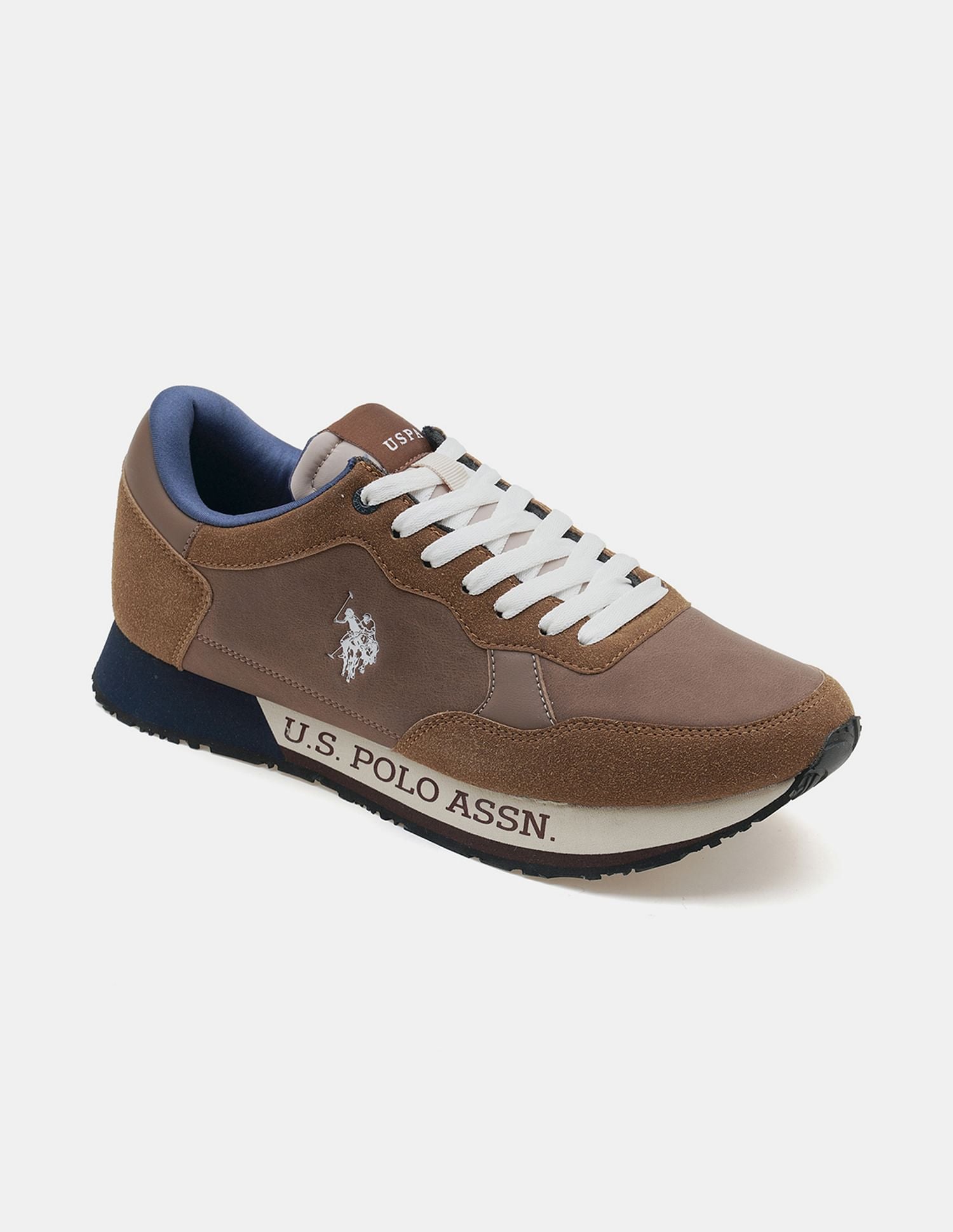 Men Caspian 2.0 Colour Blocked Sneakers Tan - U.S. POLO ASSN. | Large