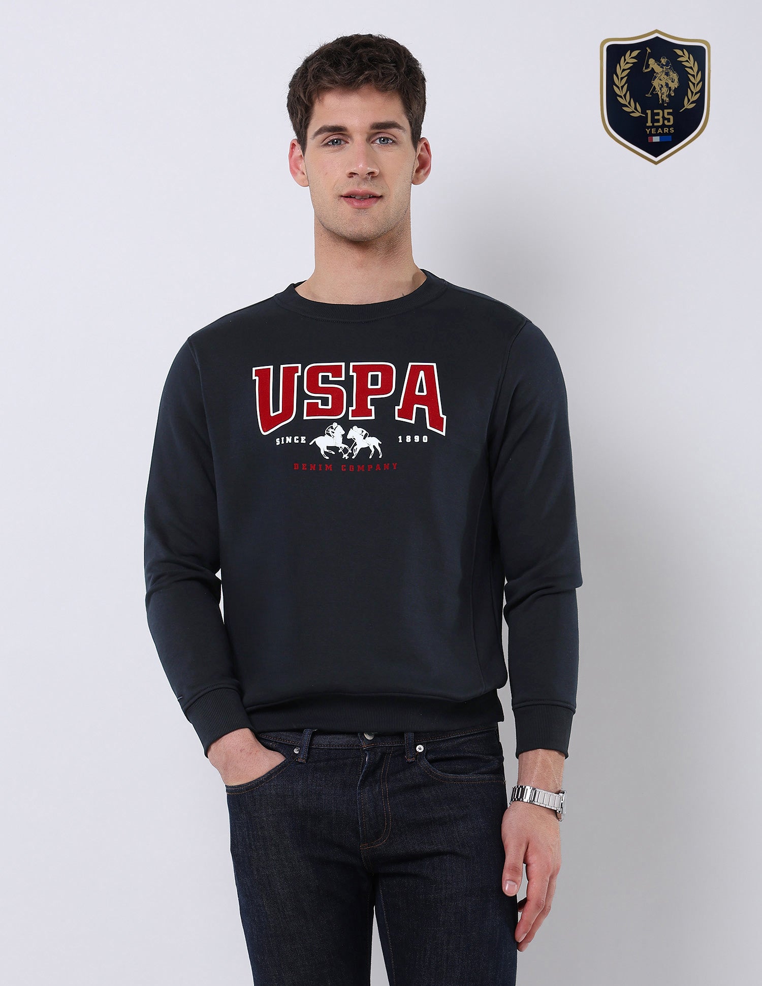 Brand Printed Regular Fit Sweatshirt