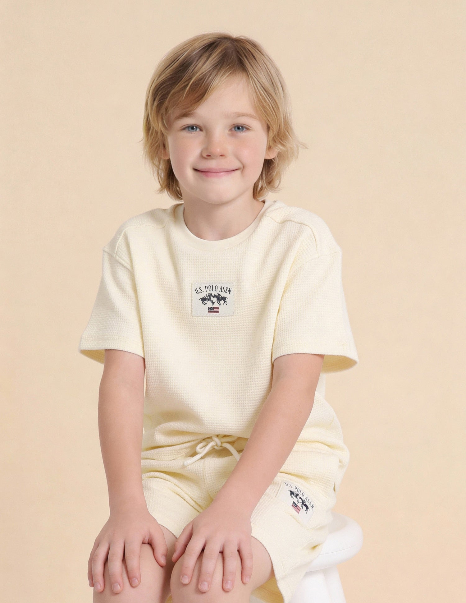 Boys Textured Oversized Fit T-Shirt