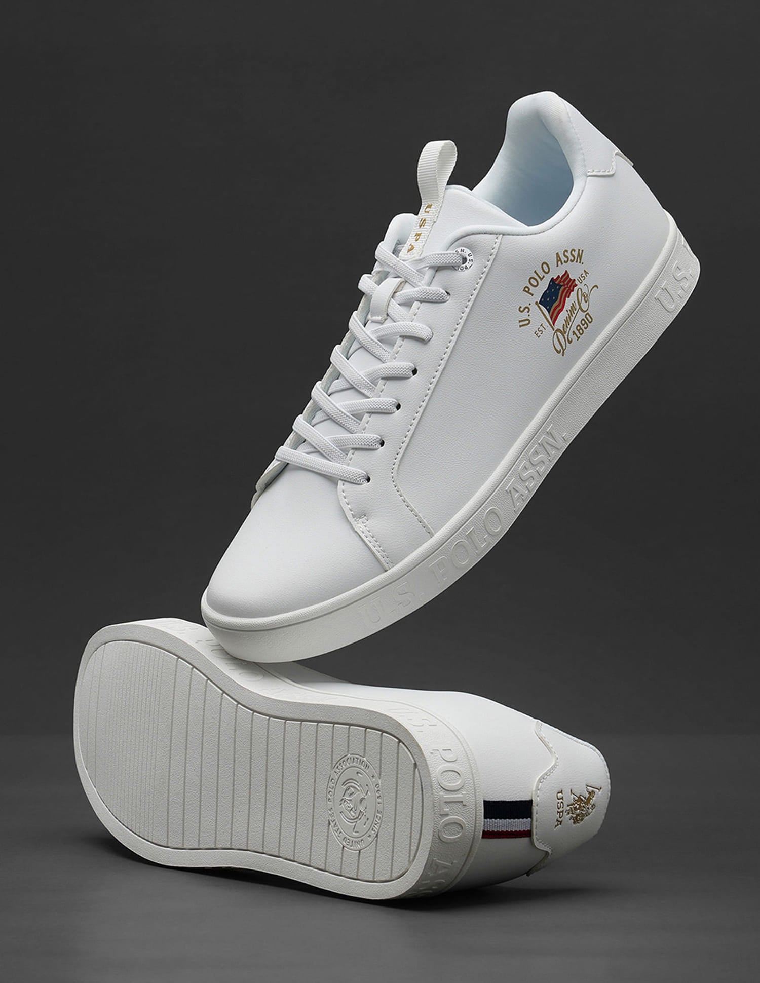 Men Lars 2.0 Off White All Day Sneakers White - U.S. Polo Assn. India | Large
