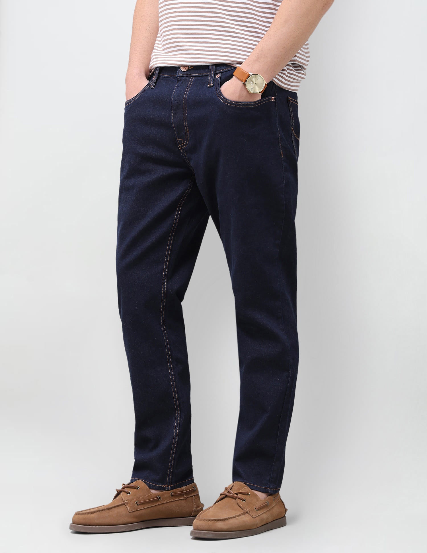 Solid Tapered Fit Jeans Blue - U.S. Polo Assn. India | Large