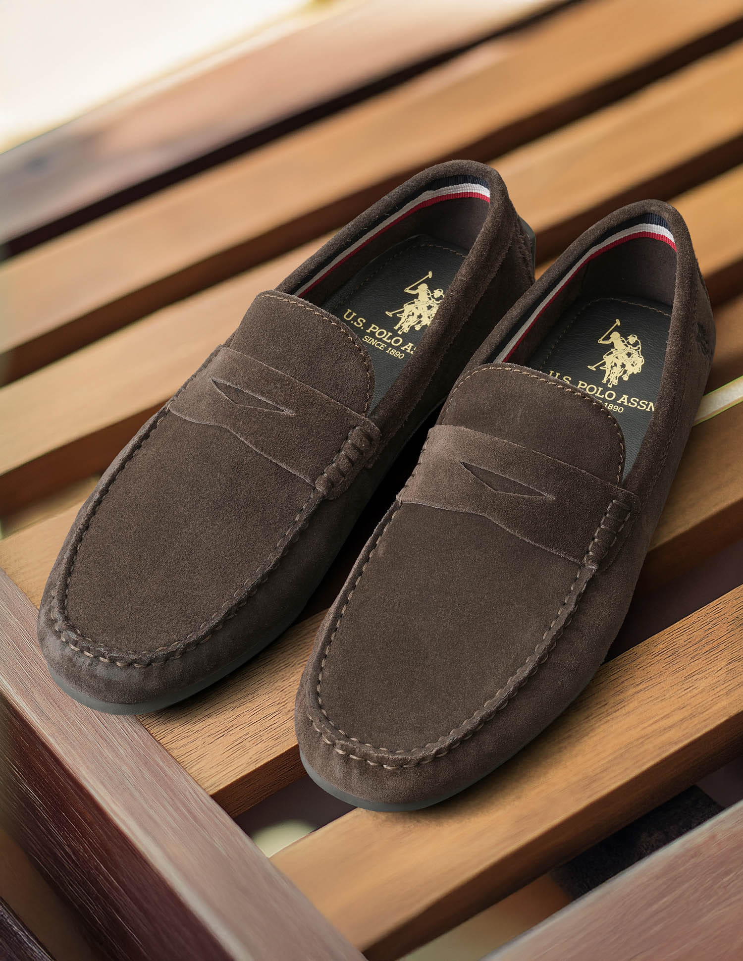 Men Terini Leather Slip-On Shoes Dark Brown - U.S. Polo Assn. India | Large