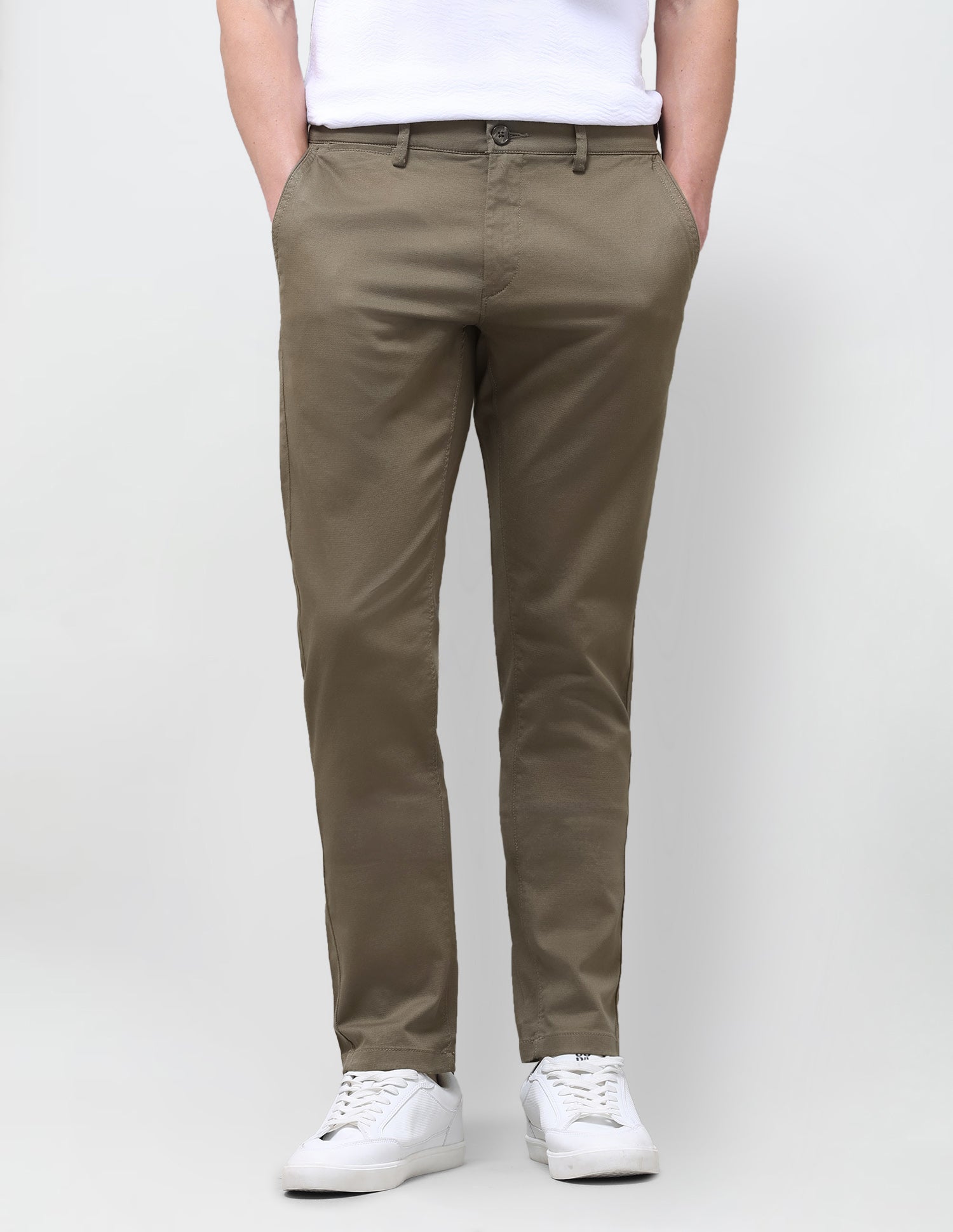 Solid Regular Fit Trouser Green - U.S. Polo Assn. India | Large