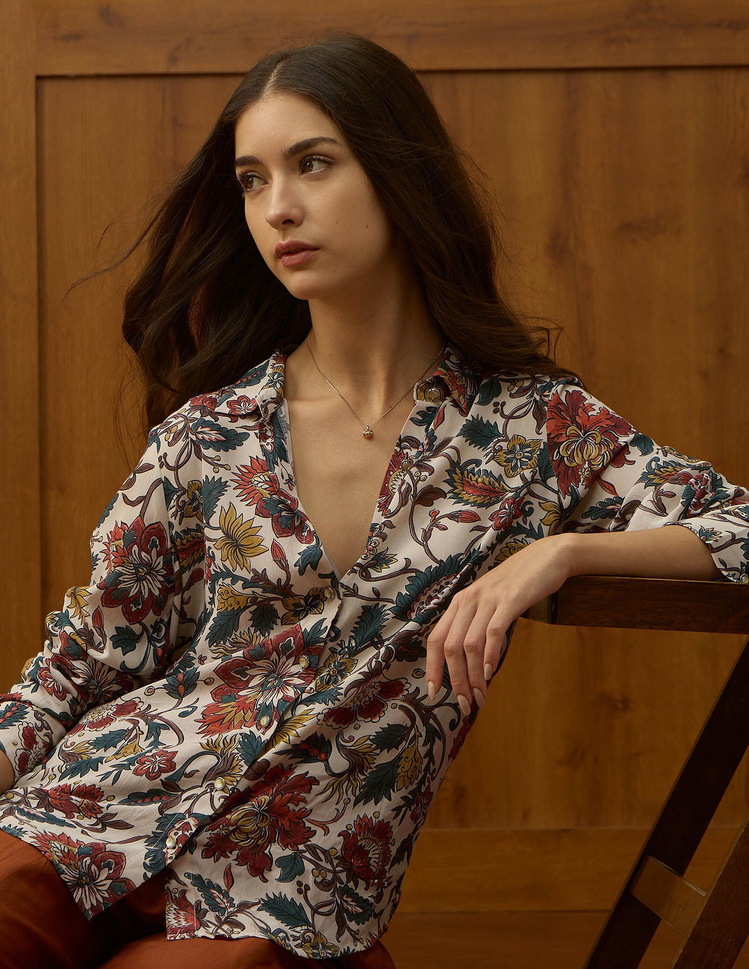 Regular Fit Floral Printed Shirt