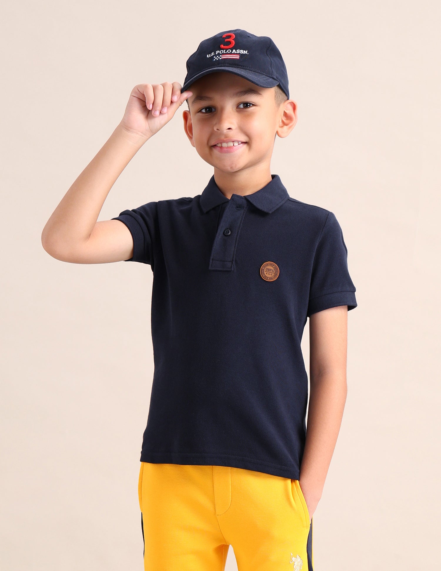 Boys Solid Cotton T-Shirt