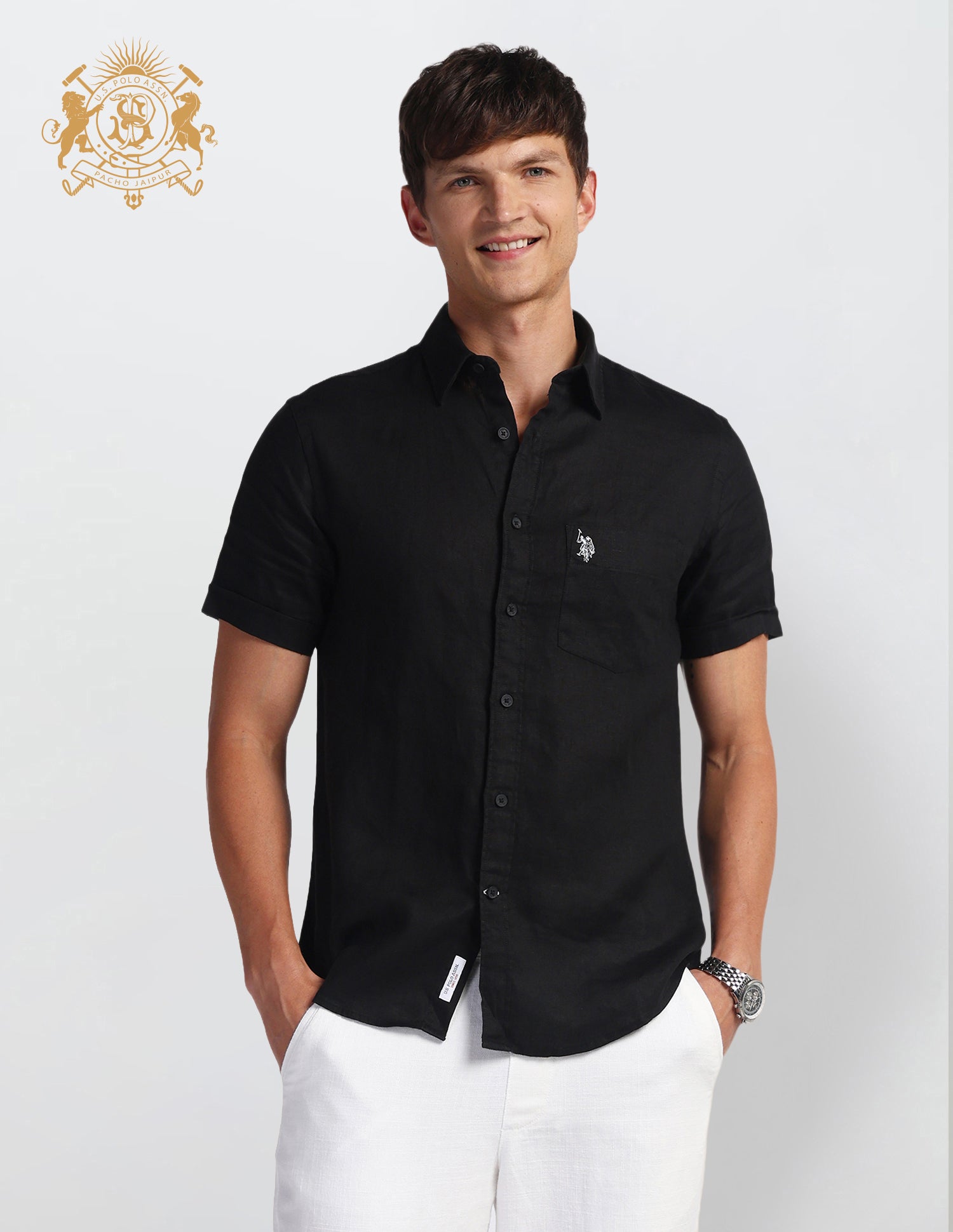 Solid Linen Regular Shirt