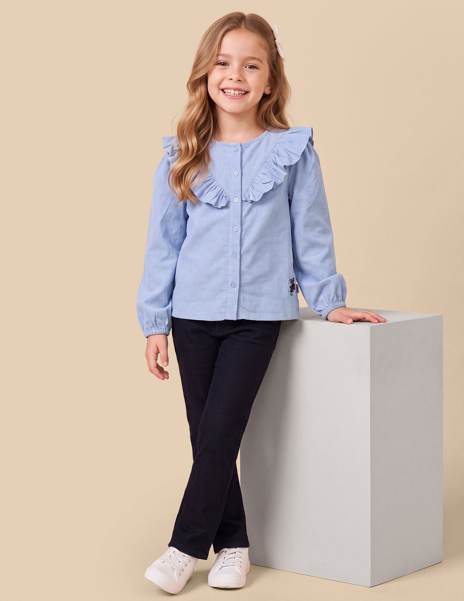 Solid Relaxed Fit Top Blue - U.S. Polo Assn. India | Large