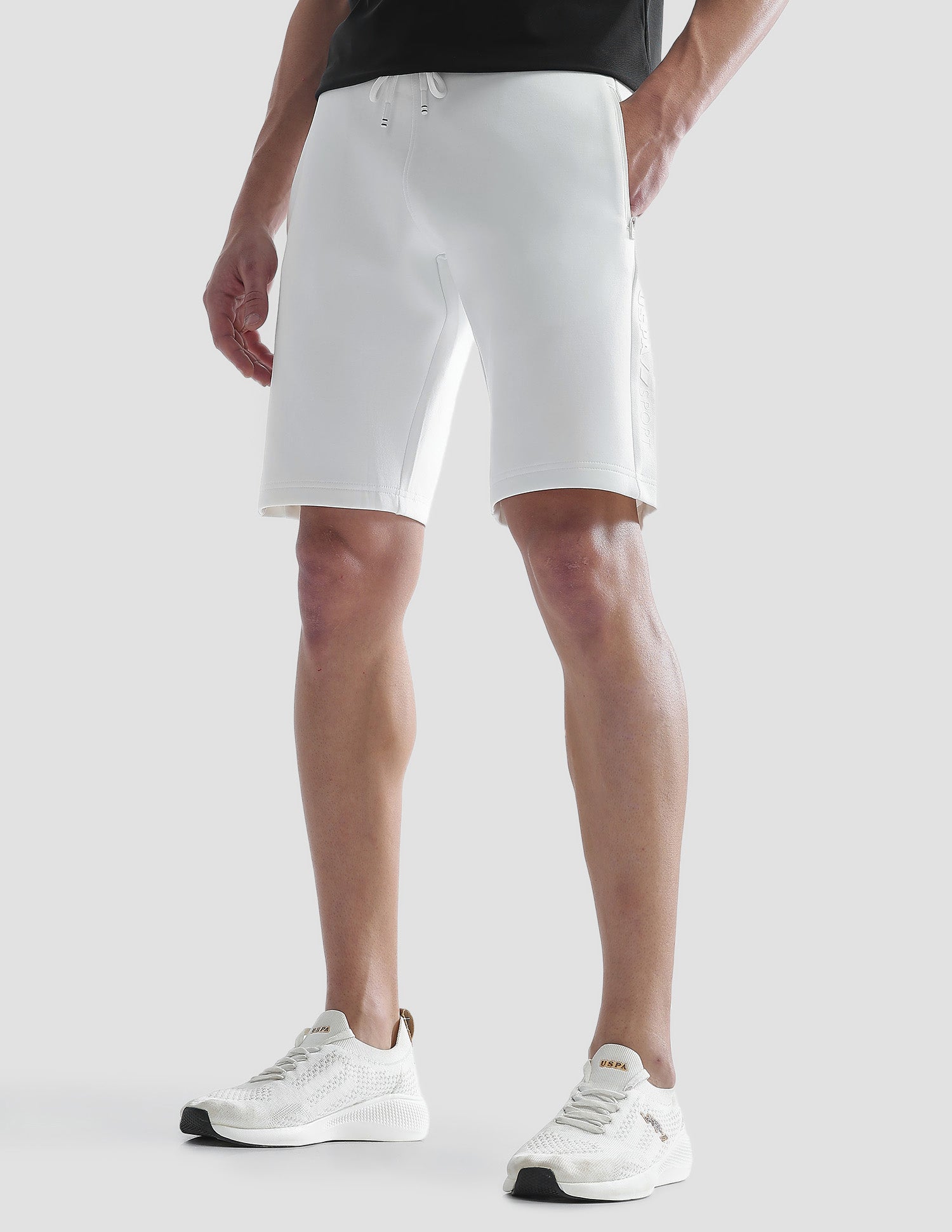 Mid Rise Solid Active Shorts