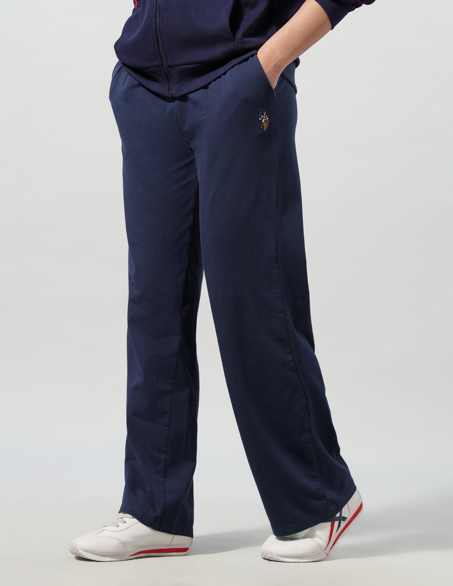 Wide Leg Fit Lounge Wear Pants Navy - U.S. Polo Assn. India | Large