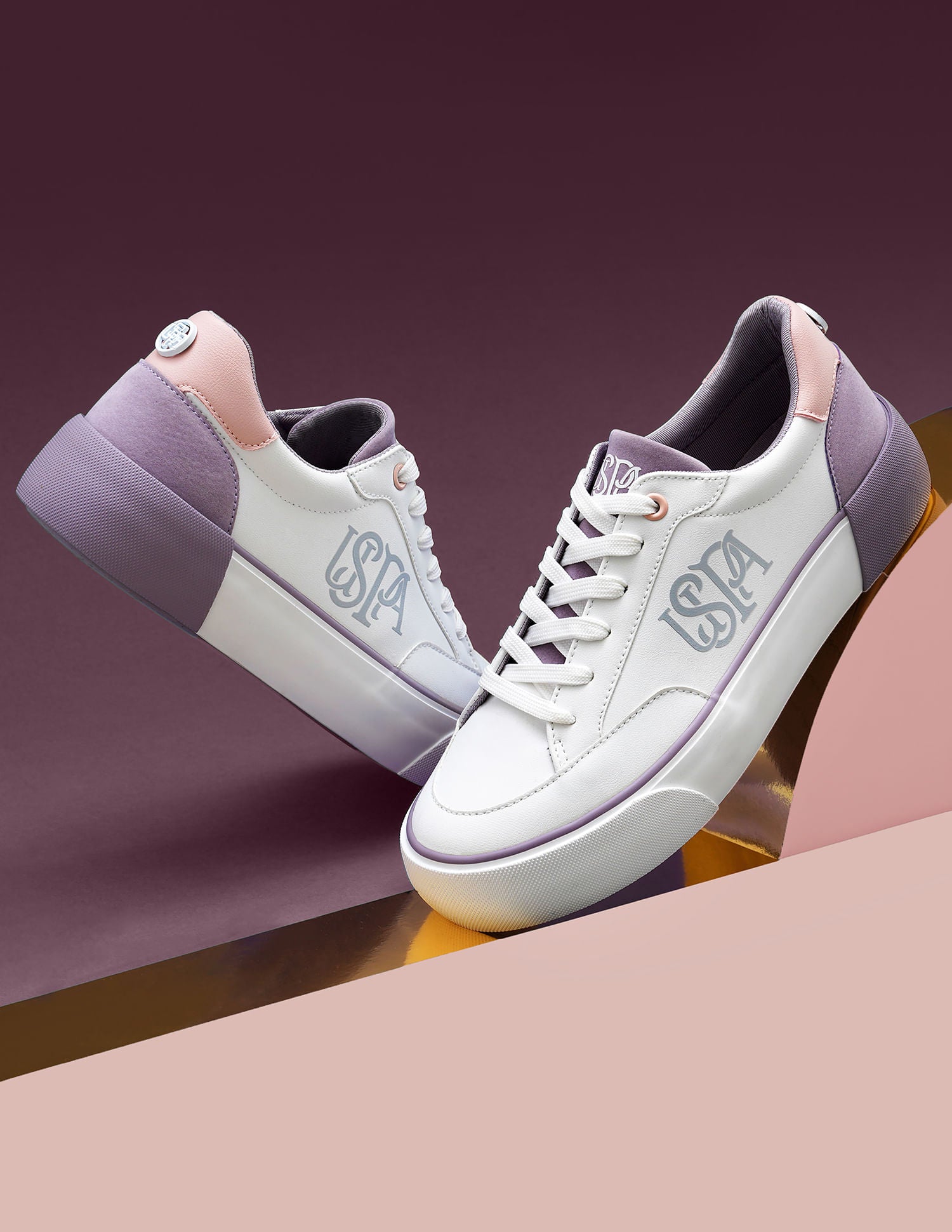 U.S. Polo Assn. Women Lydia 3.0 Colorblocked Lace Ups Sneakers