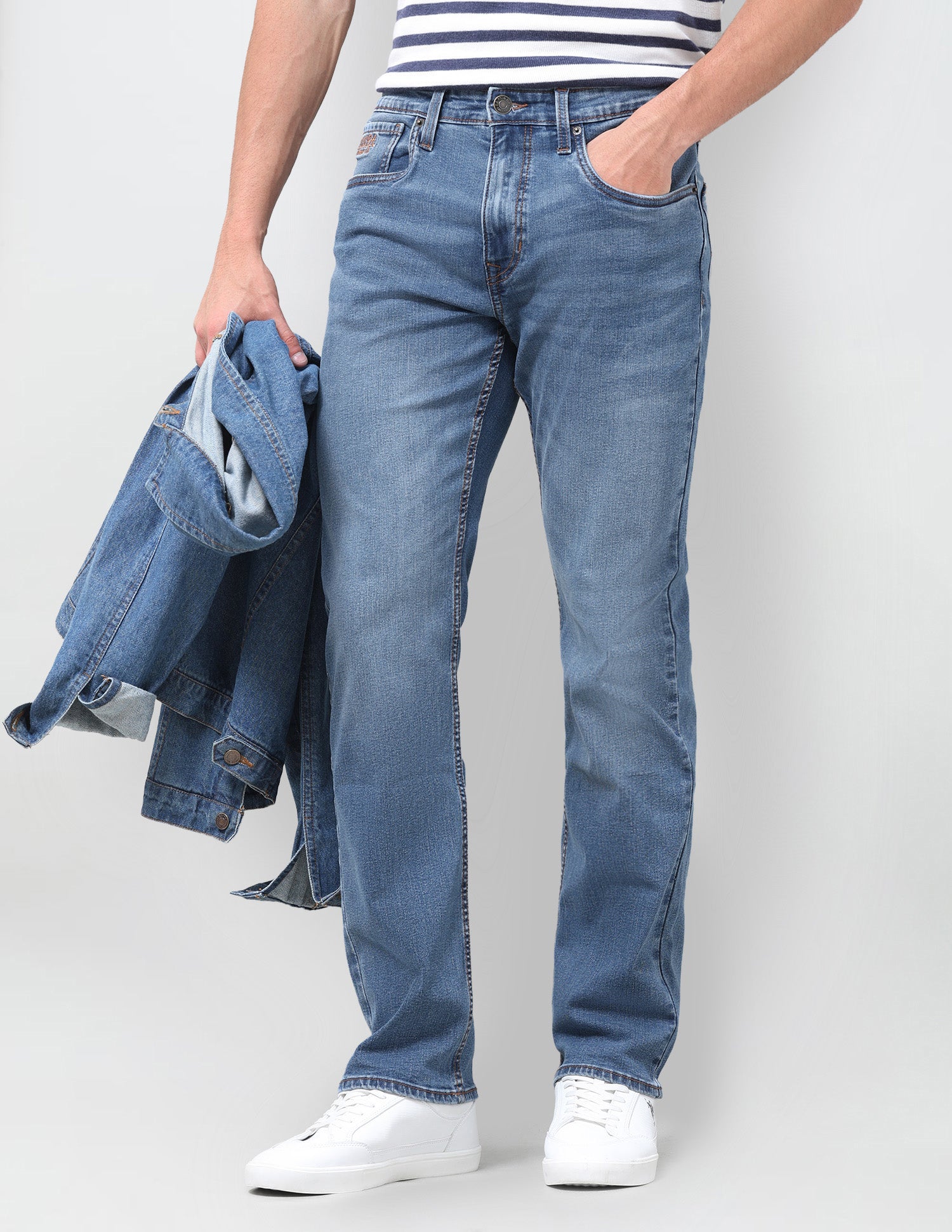 Harold Slim Straight Fit Blue Jeans