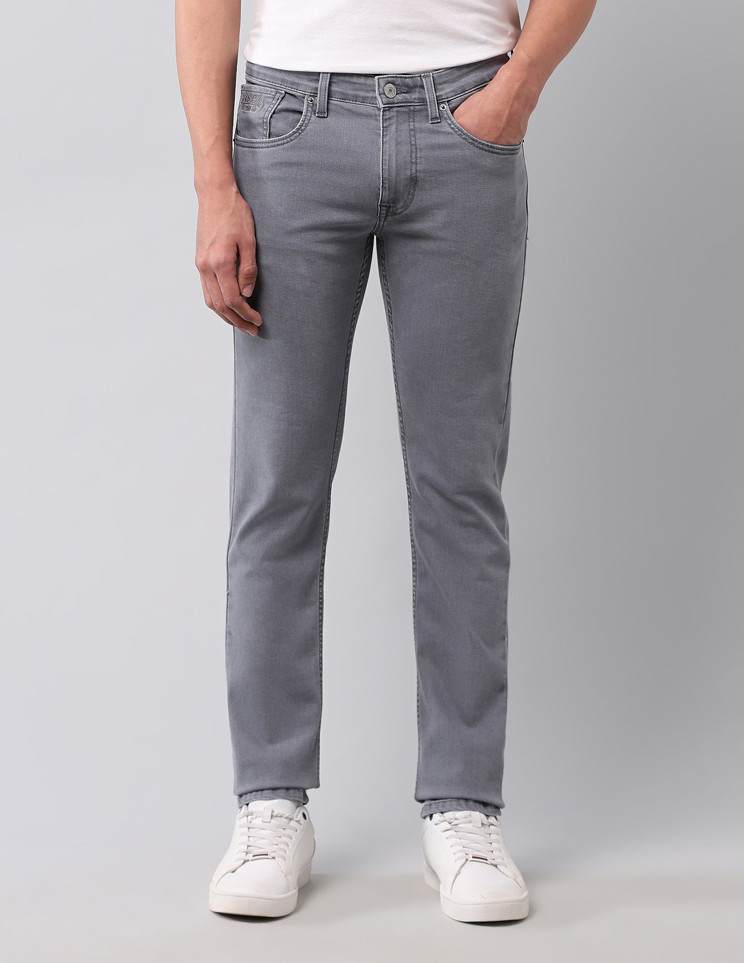Regallo Skinny Fit Grey Jeans Grey - U.S. Polo Assn. India | Large