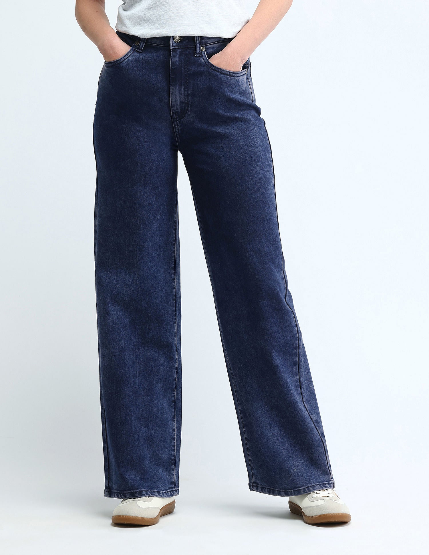 High Rise Wide Leg Jeans