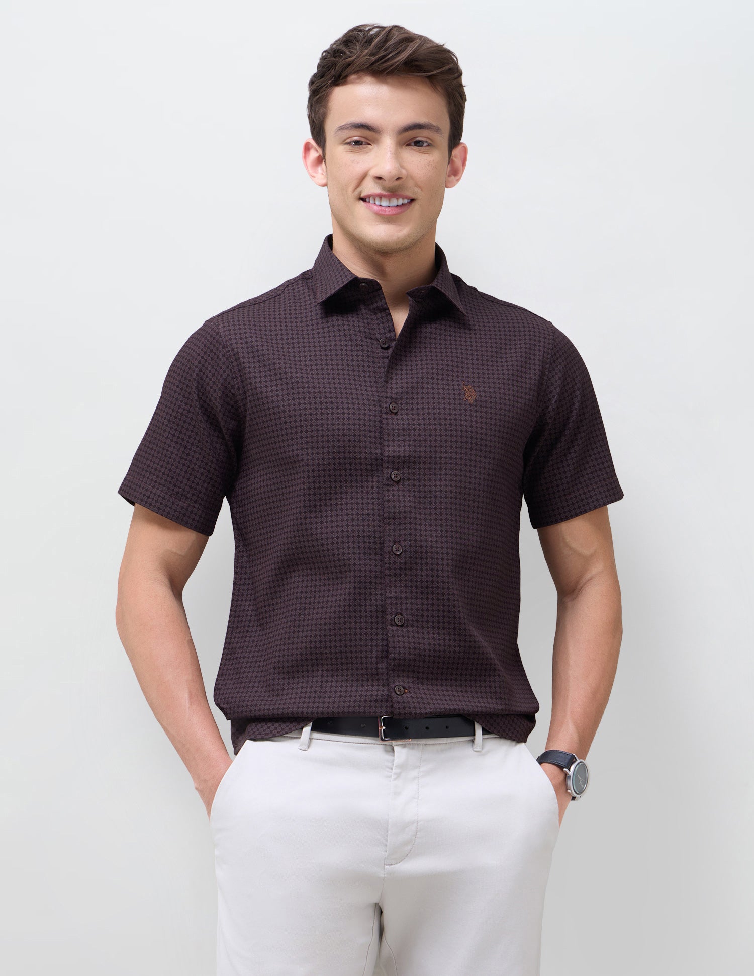 Geometric Printed Regular Fit Shirt