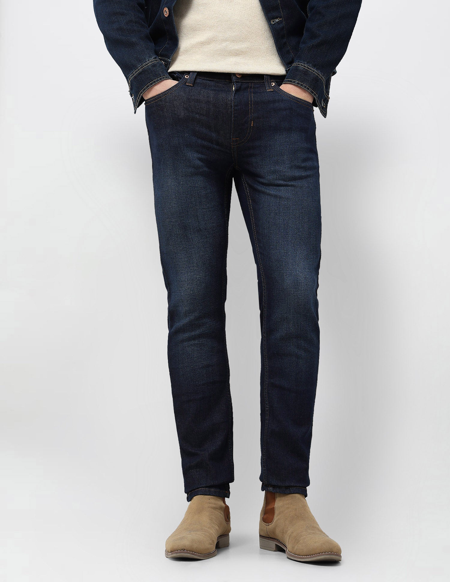 Regallo Skinny Fit Blue Jeans Dark Blue - U.S. Polo Assn. India | Large