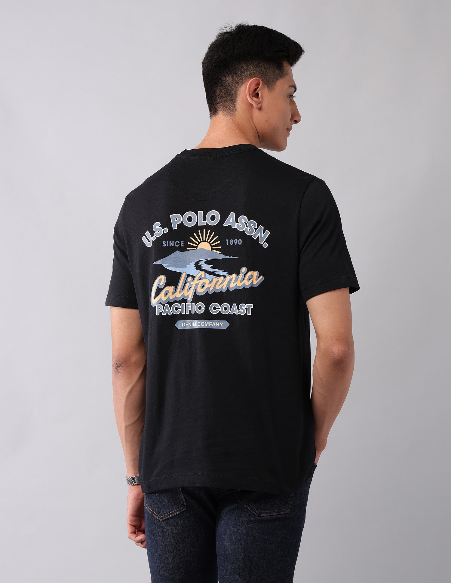 Brand Printed Muscle Fit T-Shirt