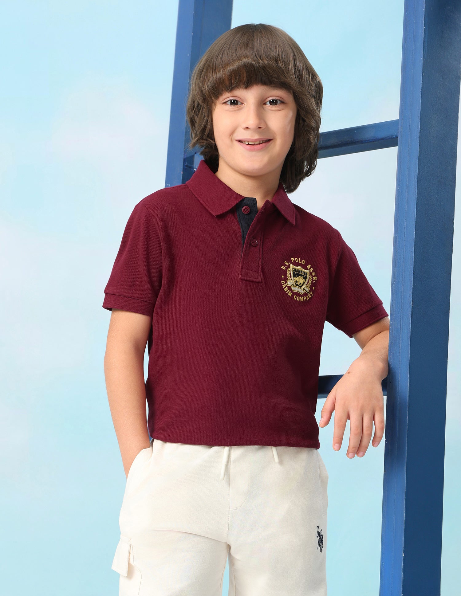 Solid Regular Fit Polo Shirt Maroon - U.S. Polo Assn. India | Large