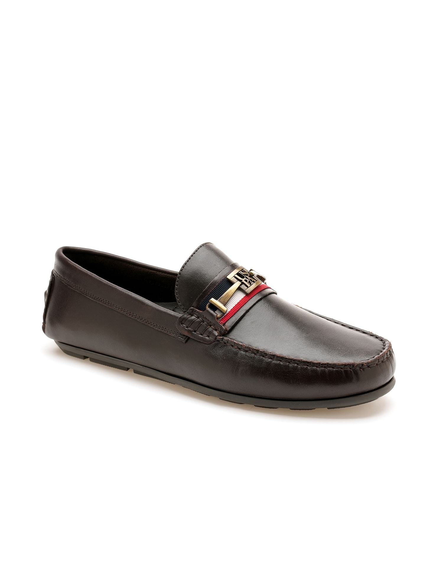 Men Patra Solid Loafers Brown - U.S. POLO ASSN. | Large