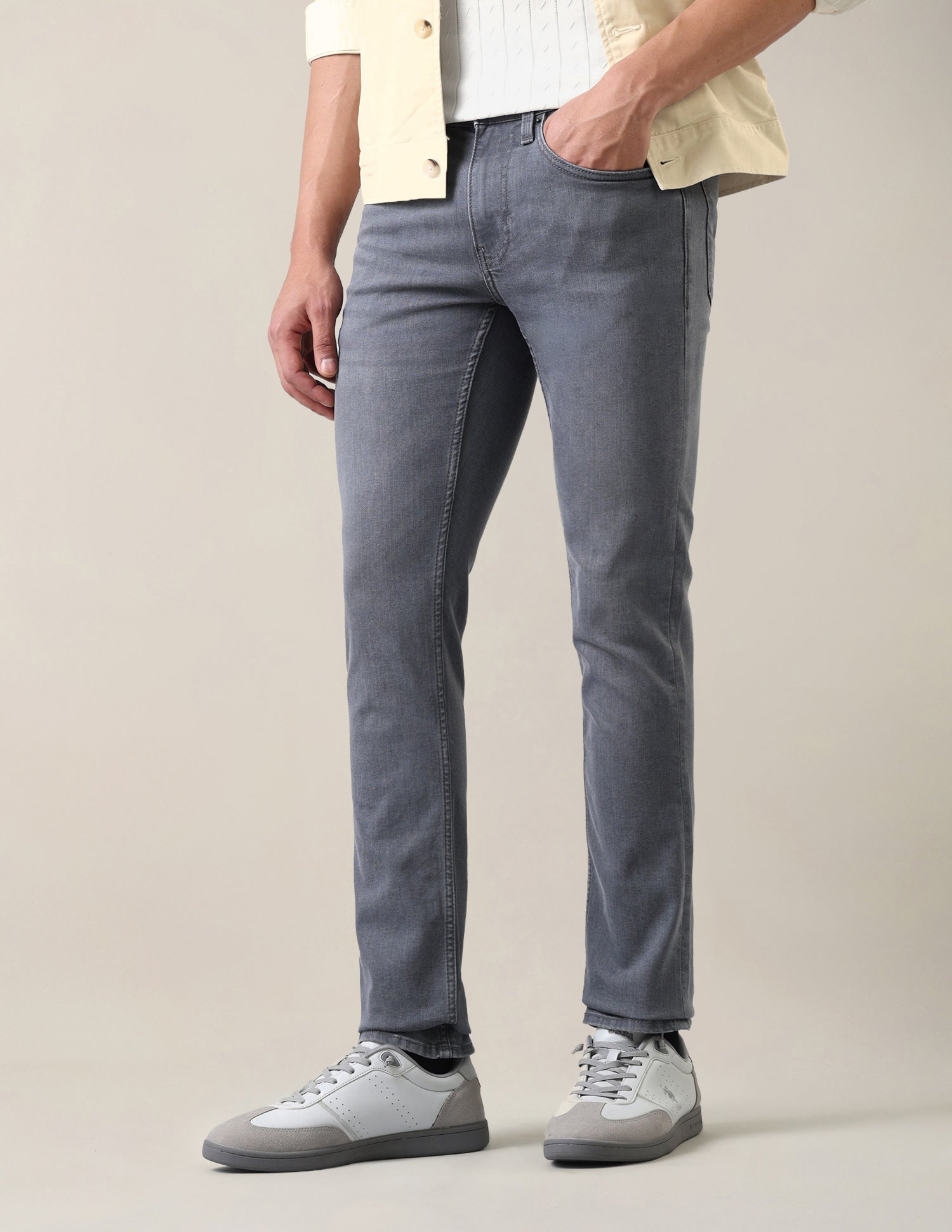 Regallo Skinny Fit Grey Jeans Grey - U.S. Polo Assn. India | Large