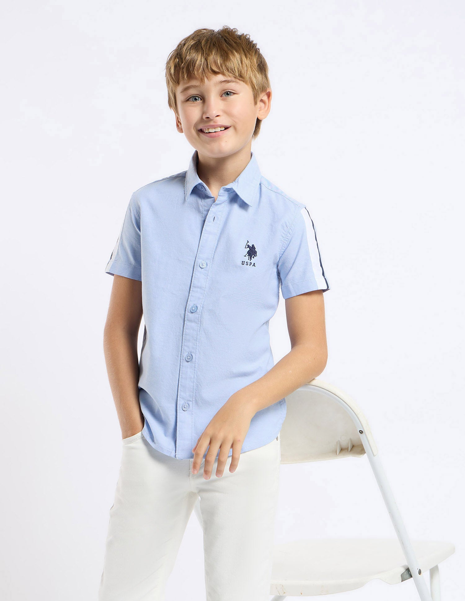 Boys Solid Regular Fit Shirt