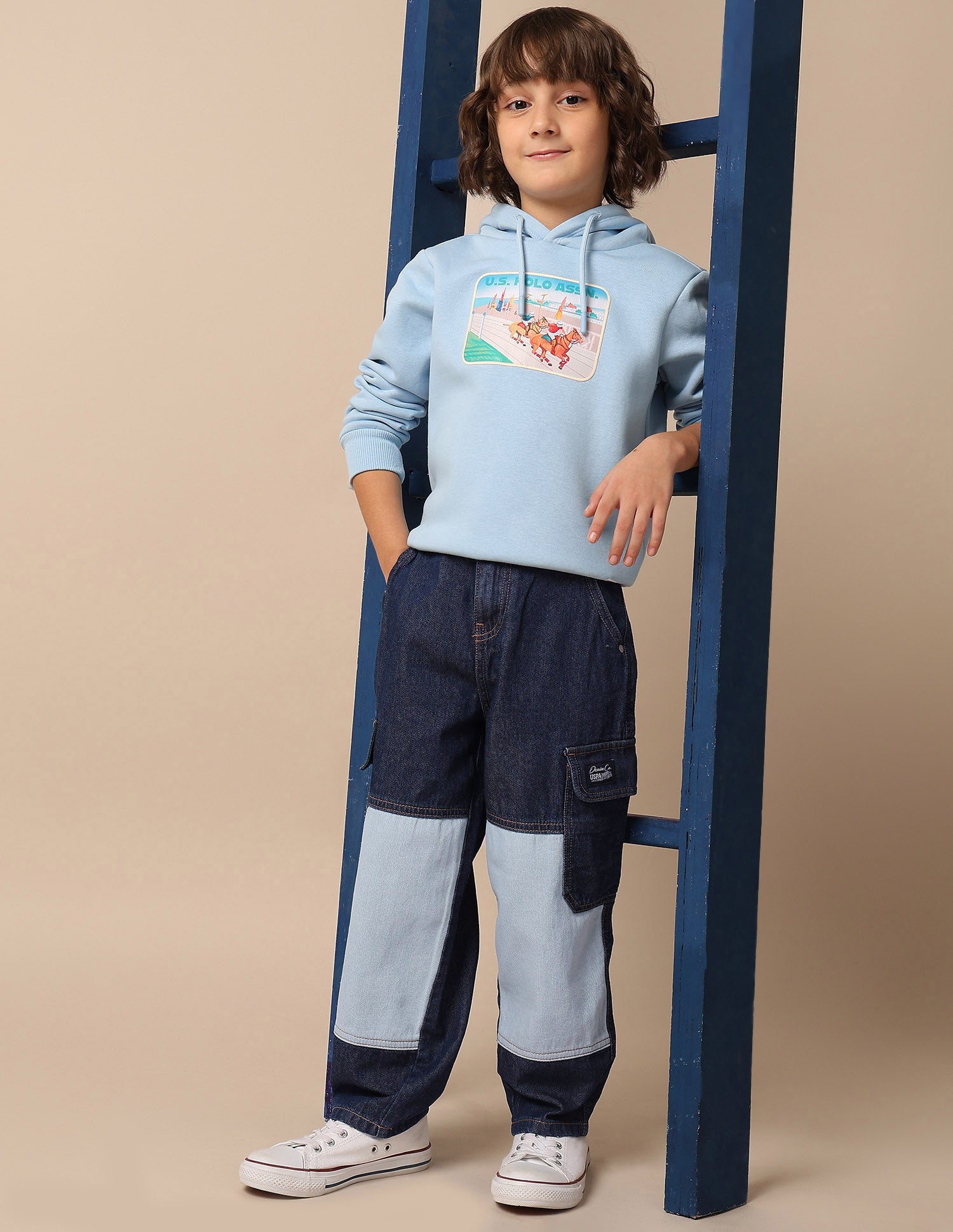 Boys Baggy Fit Mid Rise Jeans