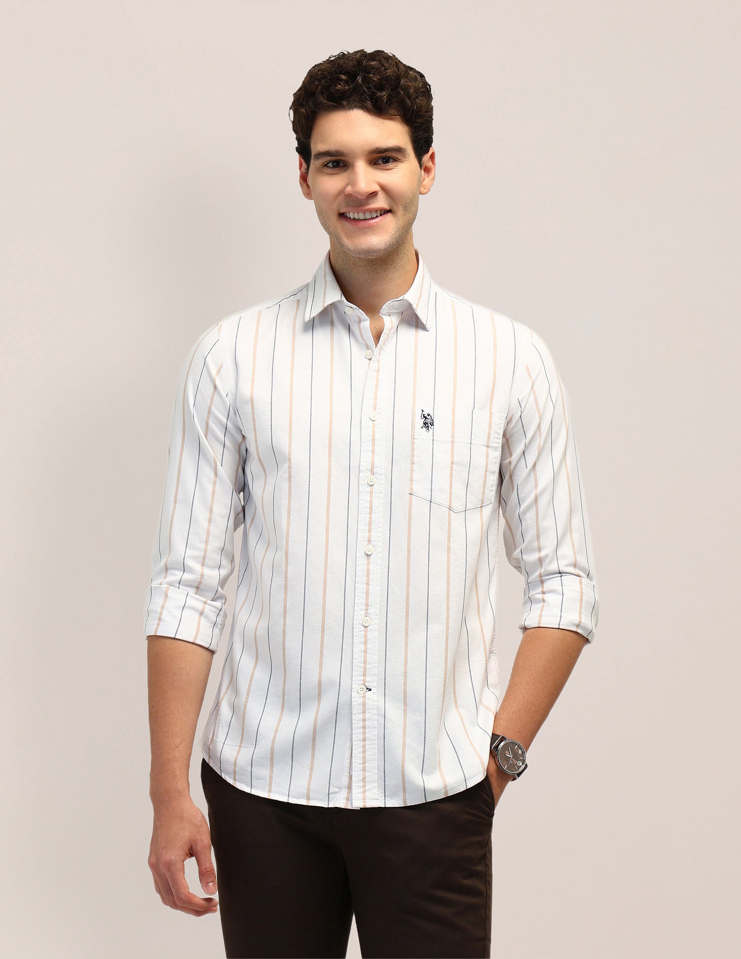 Tailored Fit Oxford Striped Shirt