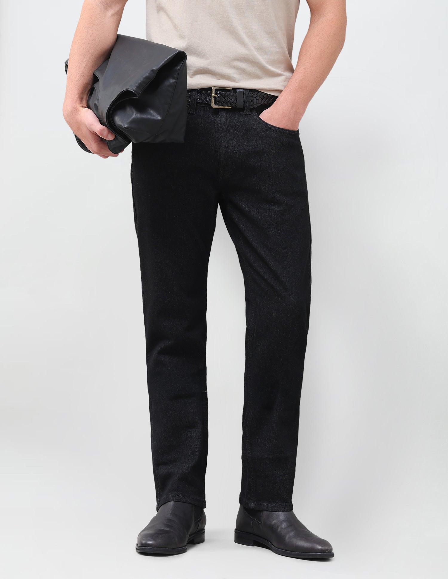 Harold Slim Straight Fit Black Jeans Black - U.S. Polo Assn. India | Large