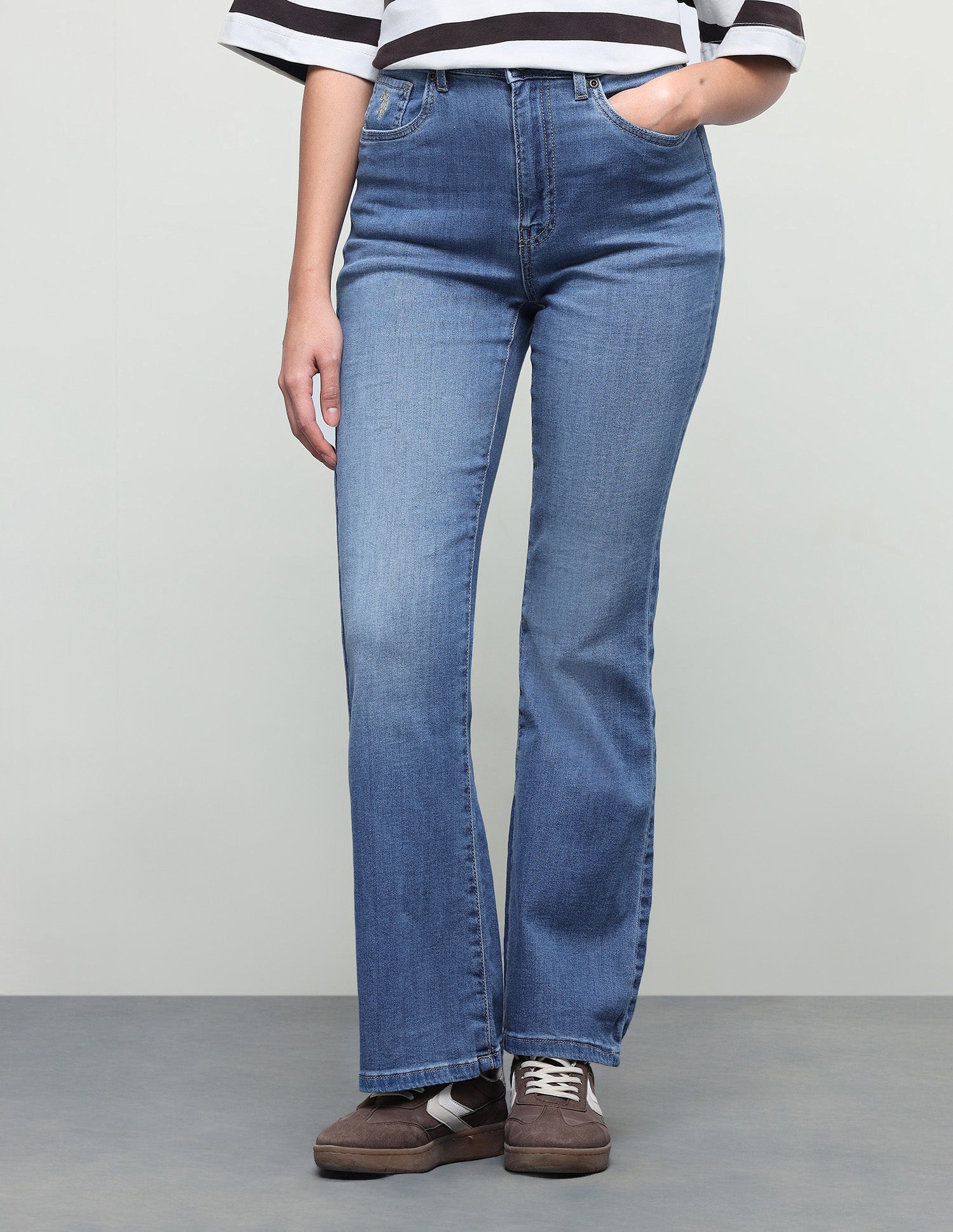 Bootcut Fit Blue Jeans Light Blue - U.S. Polo Assn. India | Large