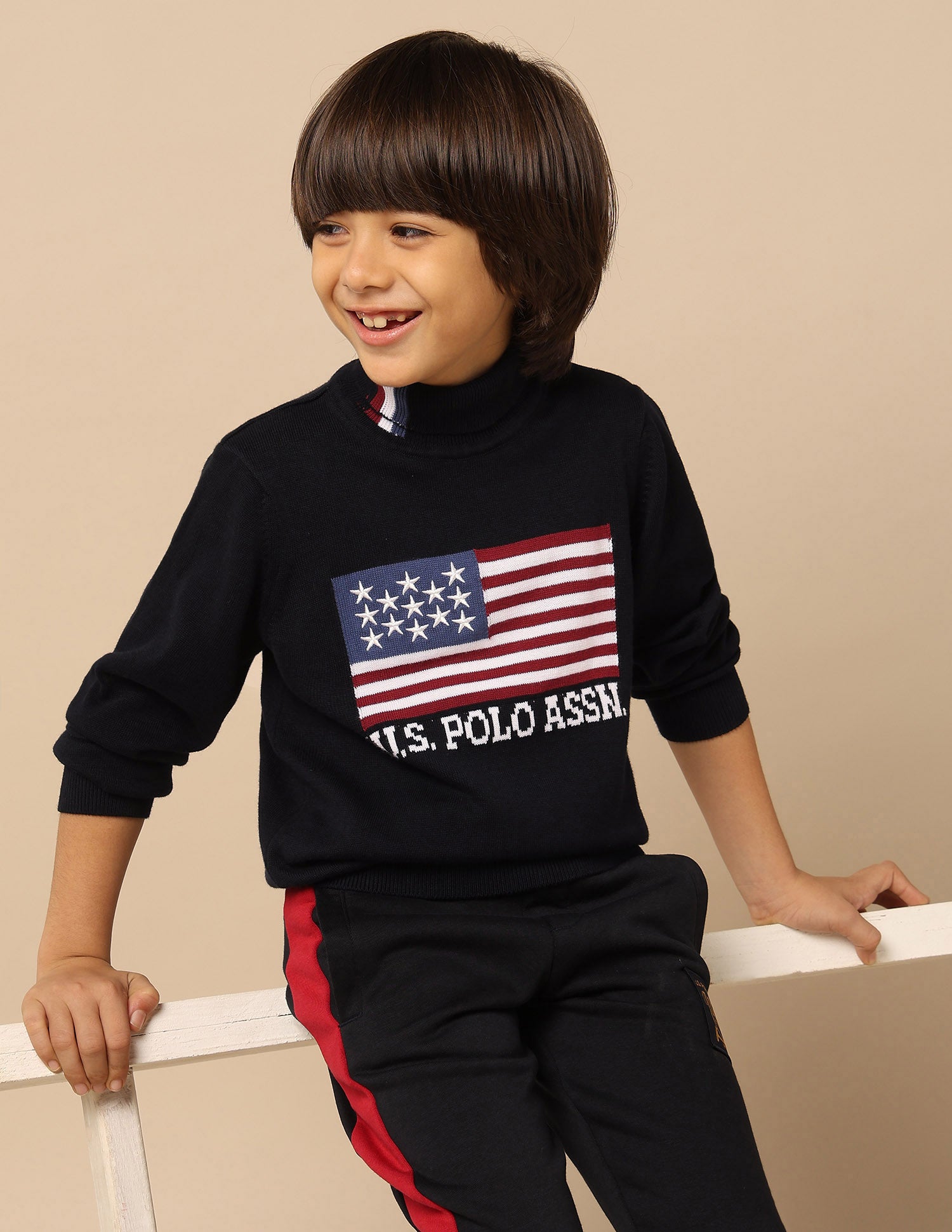 Boys Regular Fit Printed Sweater