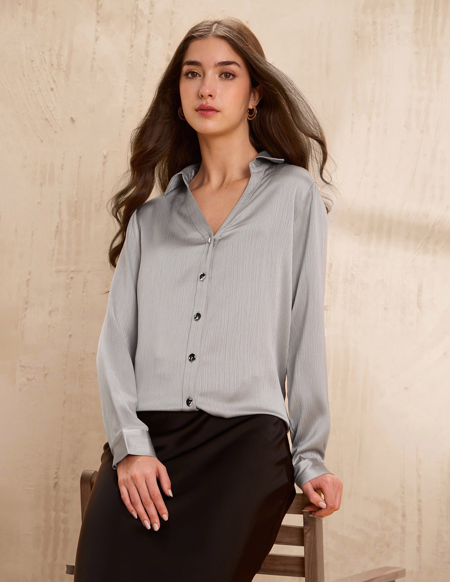 Crinkled Regular Fit Shirt