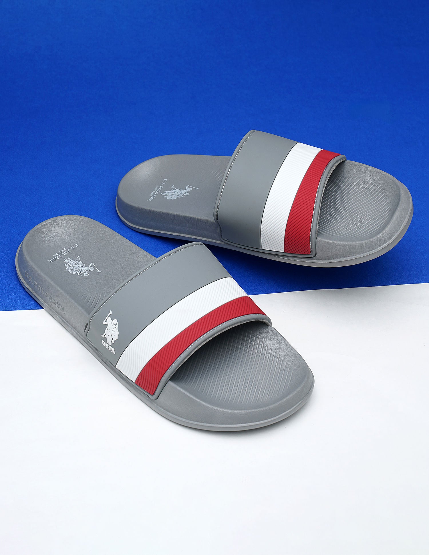 Men Brand Stripe Vamp Strap Cornex 4.0 Slides