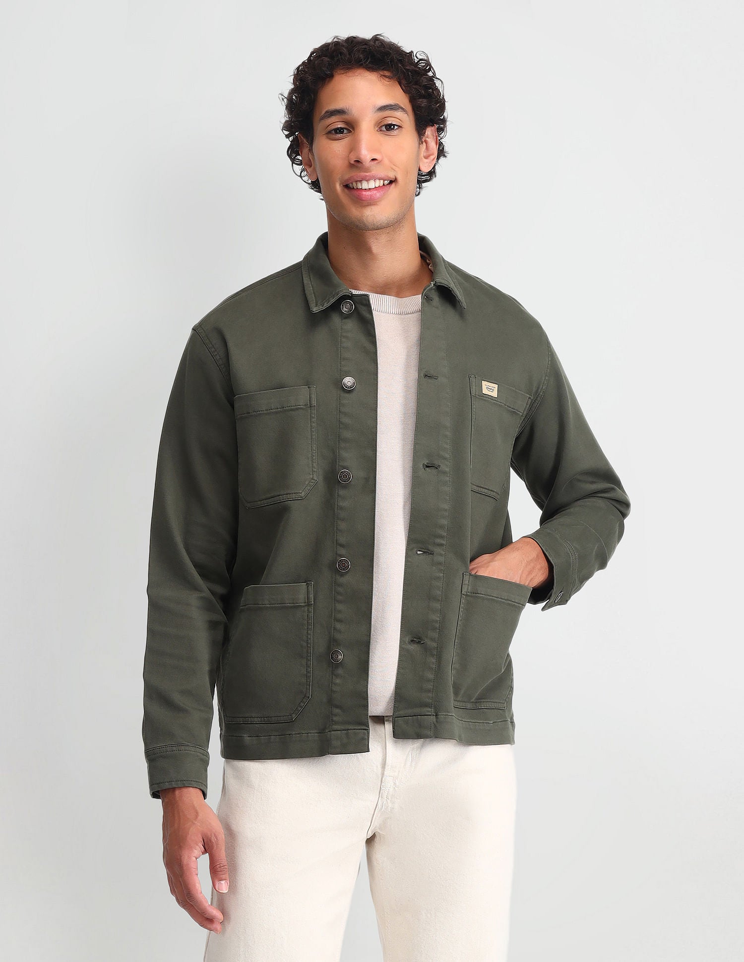 Pure Cotton Solid Jacket