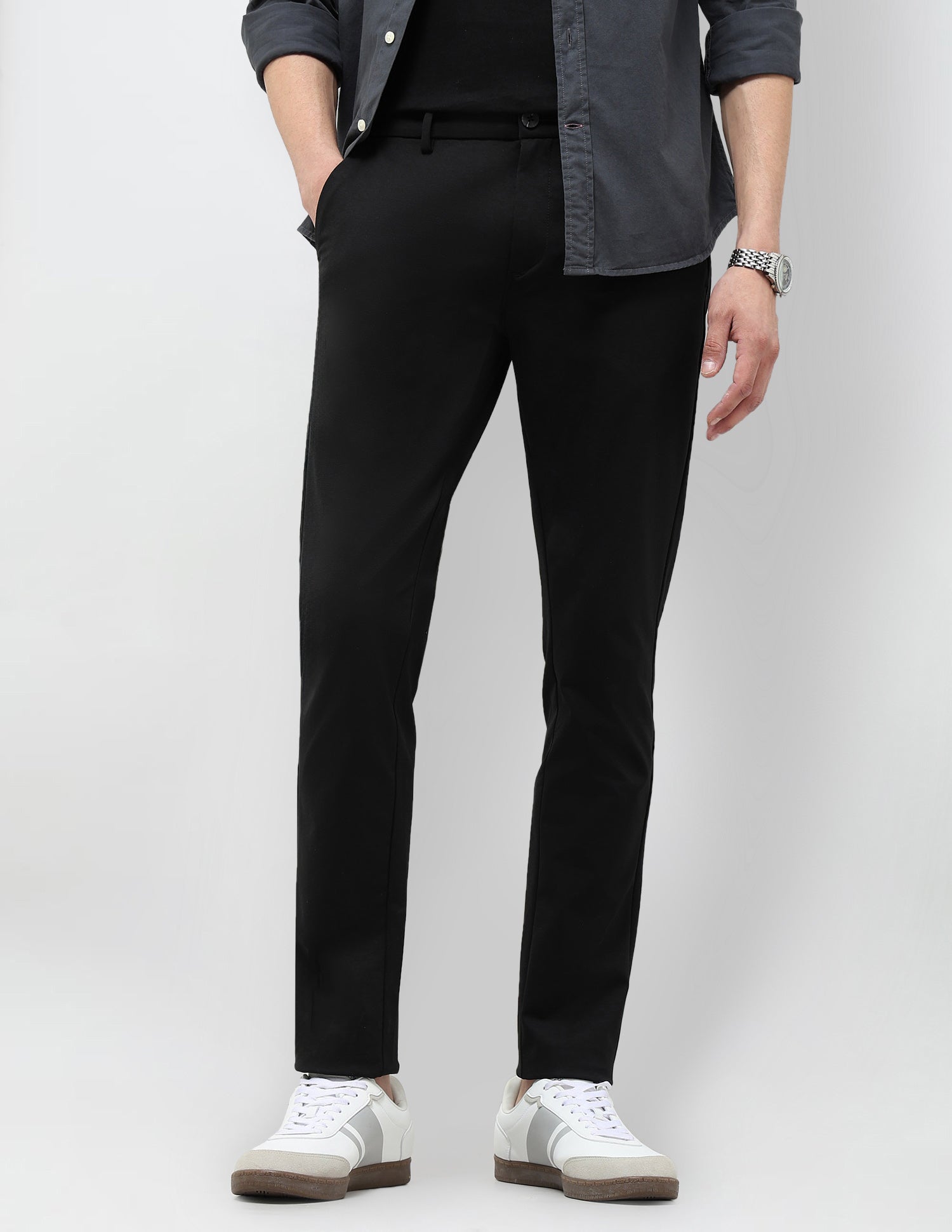 Mid Rise Slim Fit Trousers