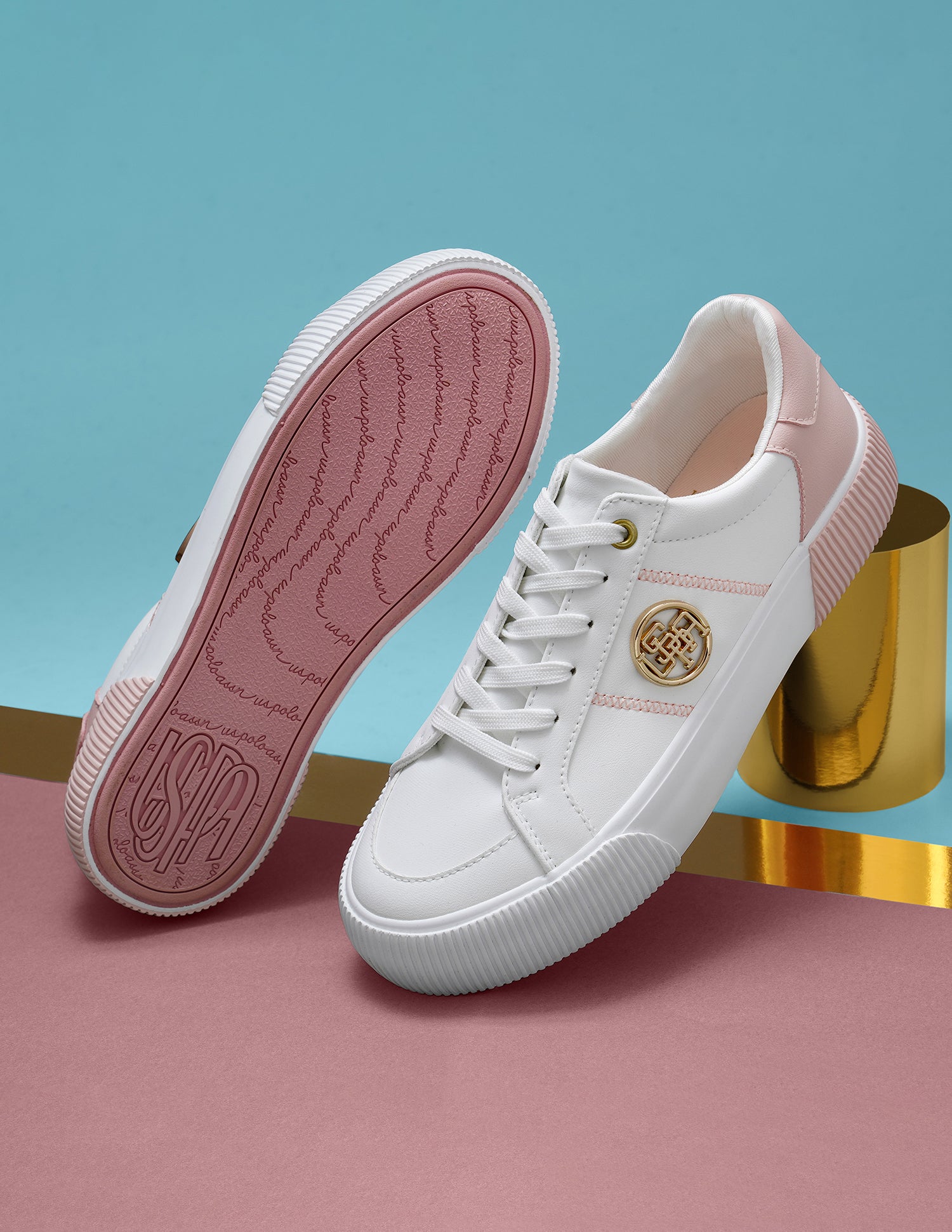 U.S. Polo Assn. Women Katy 3.0 Colourblock Sneakers with Textured Sole