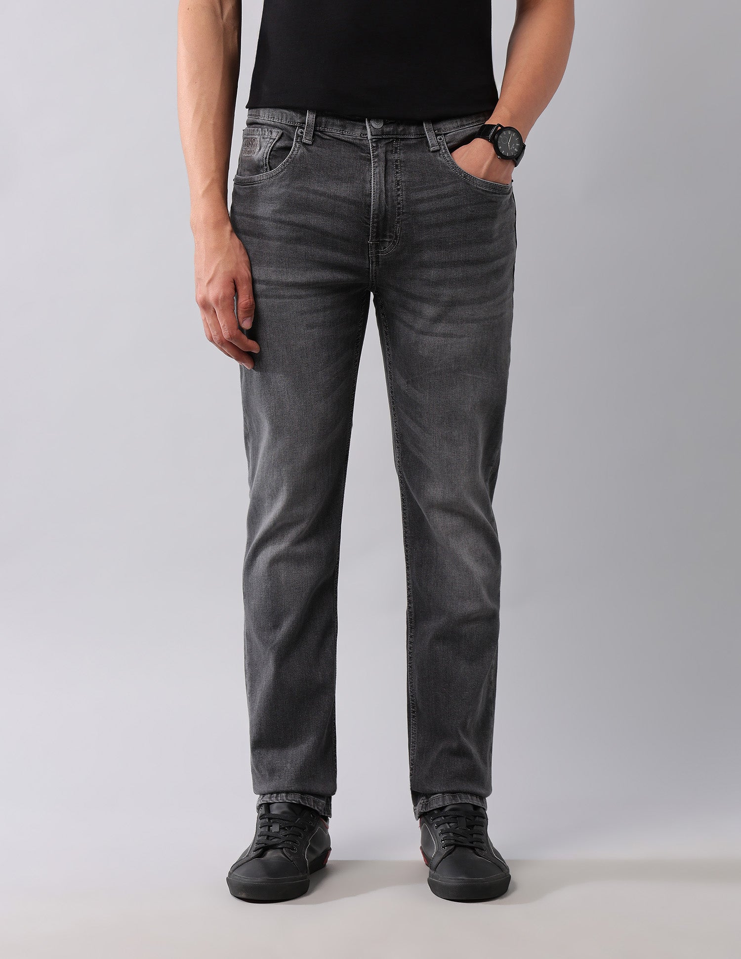 Harold Slim Straight Fit Grey Jeans