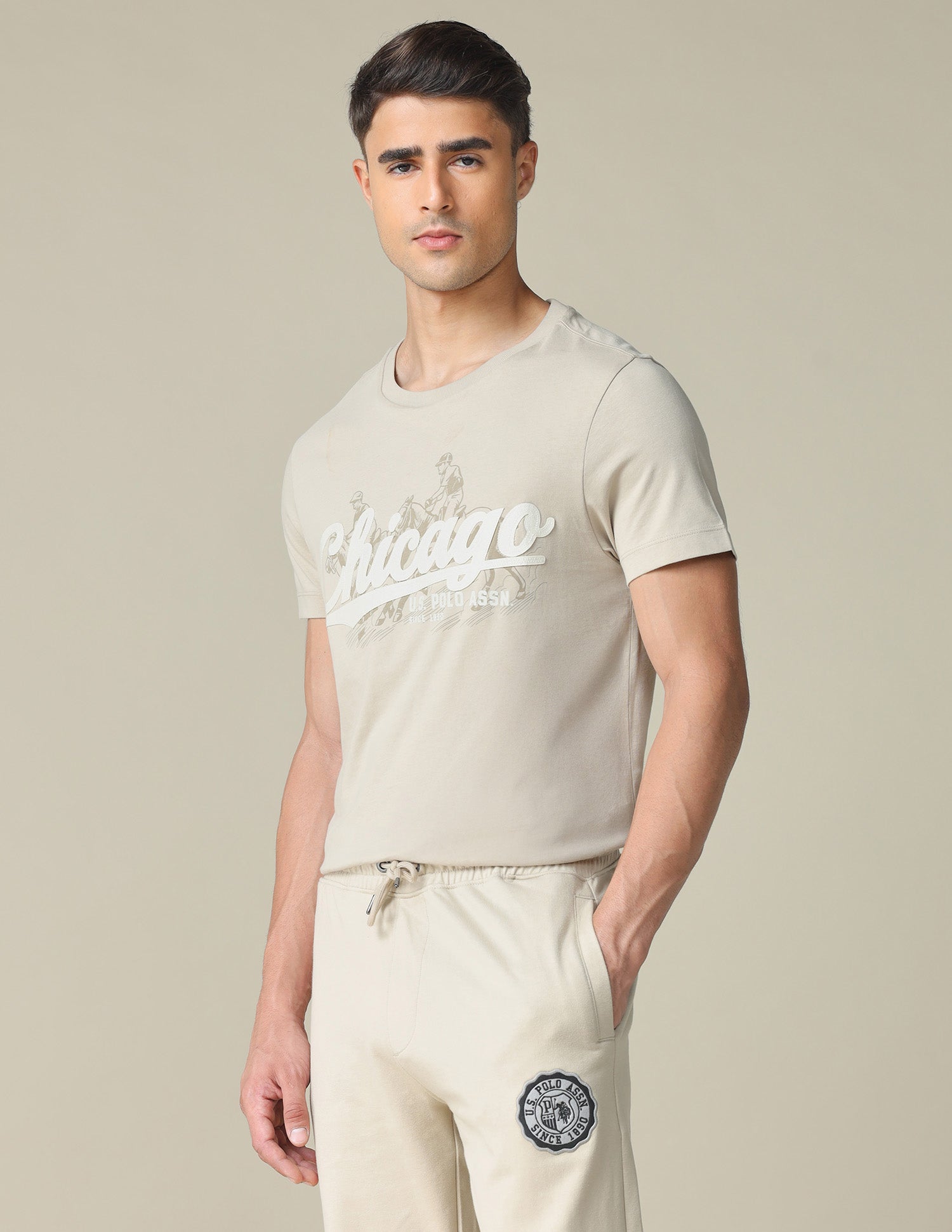 Muscle Fit Brand Printed T- Shirt